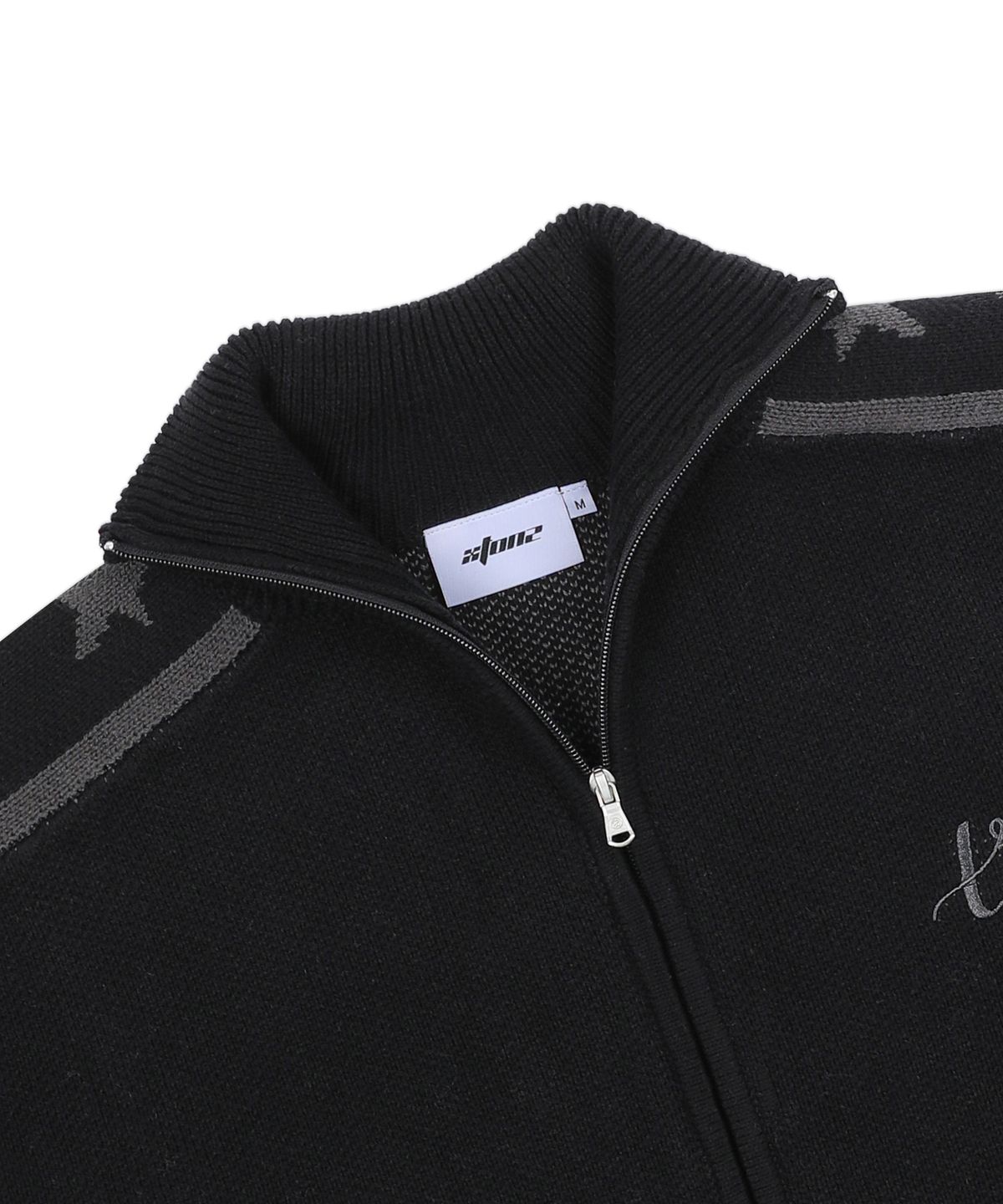 엑스톤즈(XTONZ) XTK173 레스타 트랙 니트 집업 (BLACK)