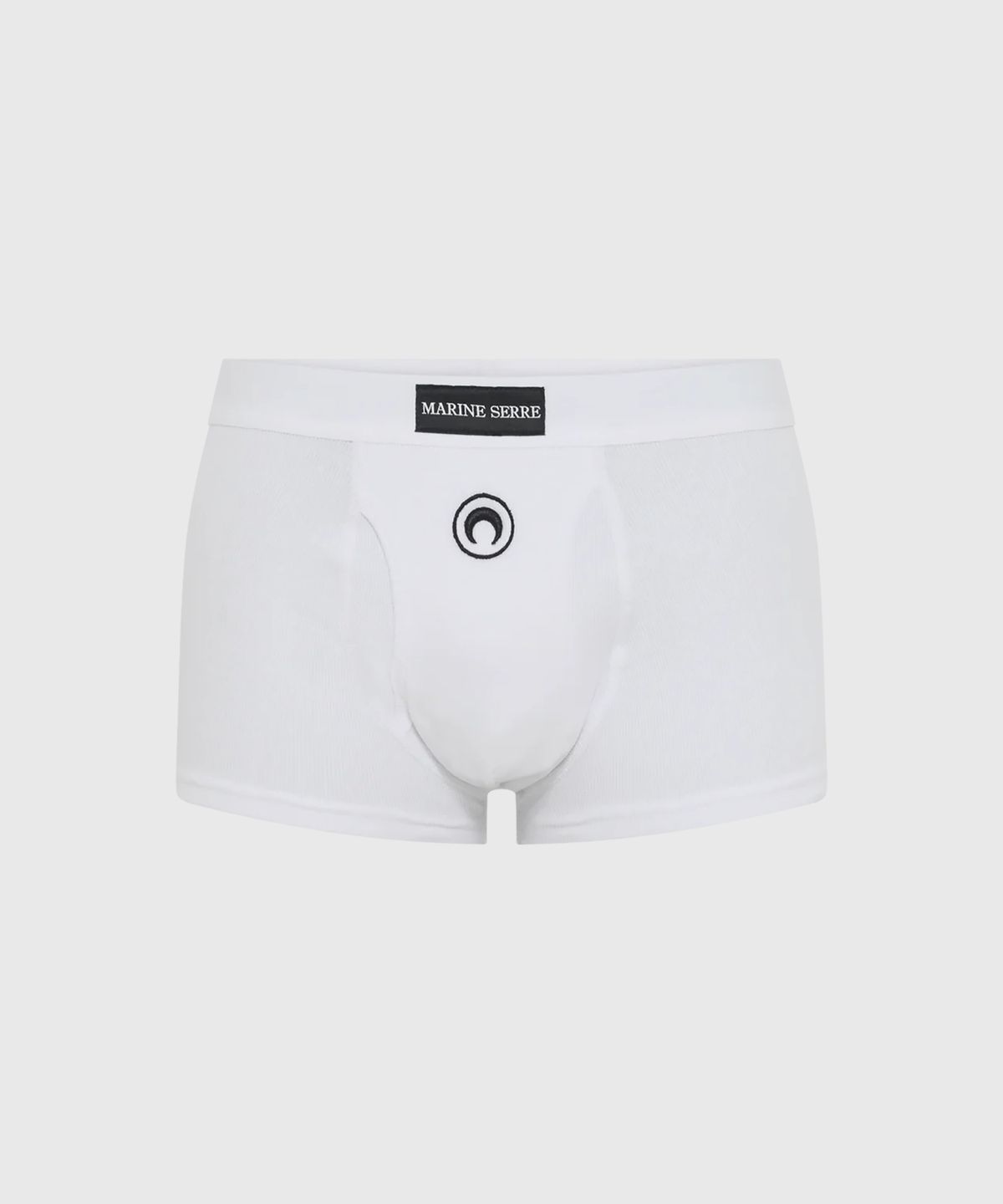 마린 세르(MARINE SERRE) (M) 문 로고 스트레치드 저지 박서 쇼츠 화이트 MOON LOGO STRETCHED JERSEY BOXER SHORT WH10 WHITE