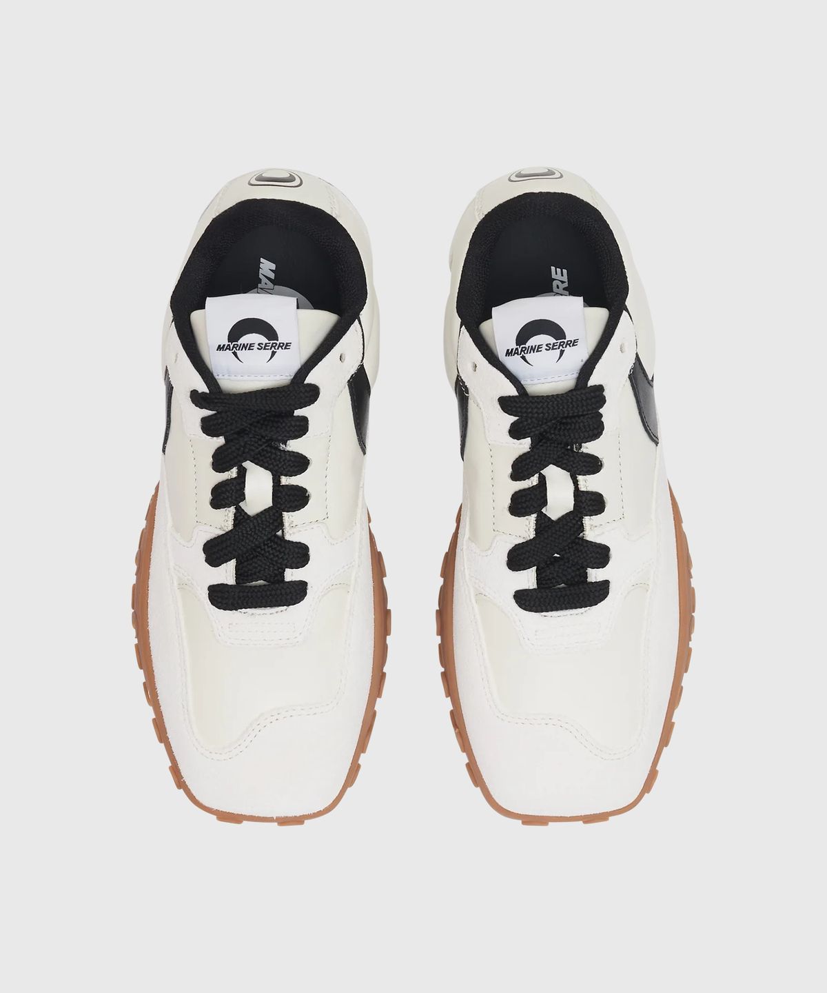 마린 세르(MARINE SERRE) (W) 스웨이드 레더 MS 라이즈 에크루 SUEDE LEATHER MS RISE WH30 ECRU