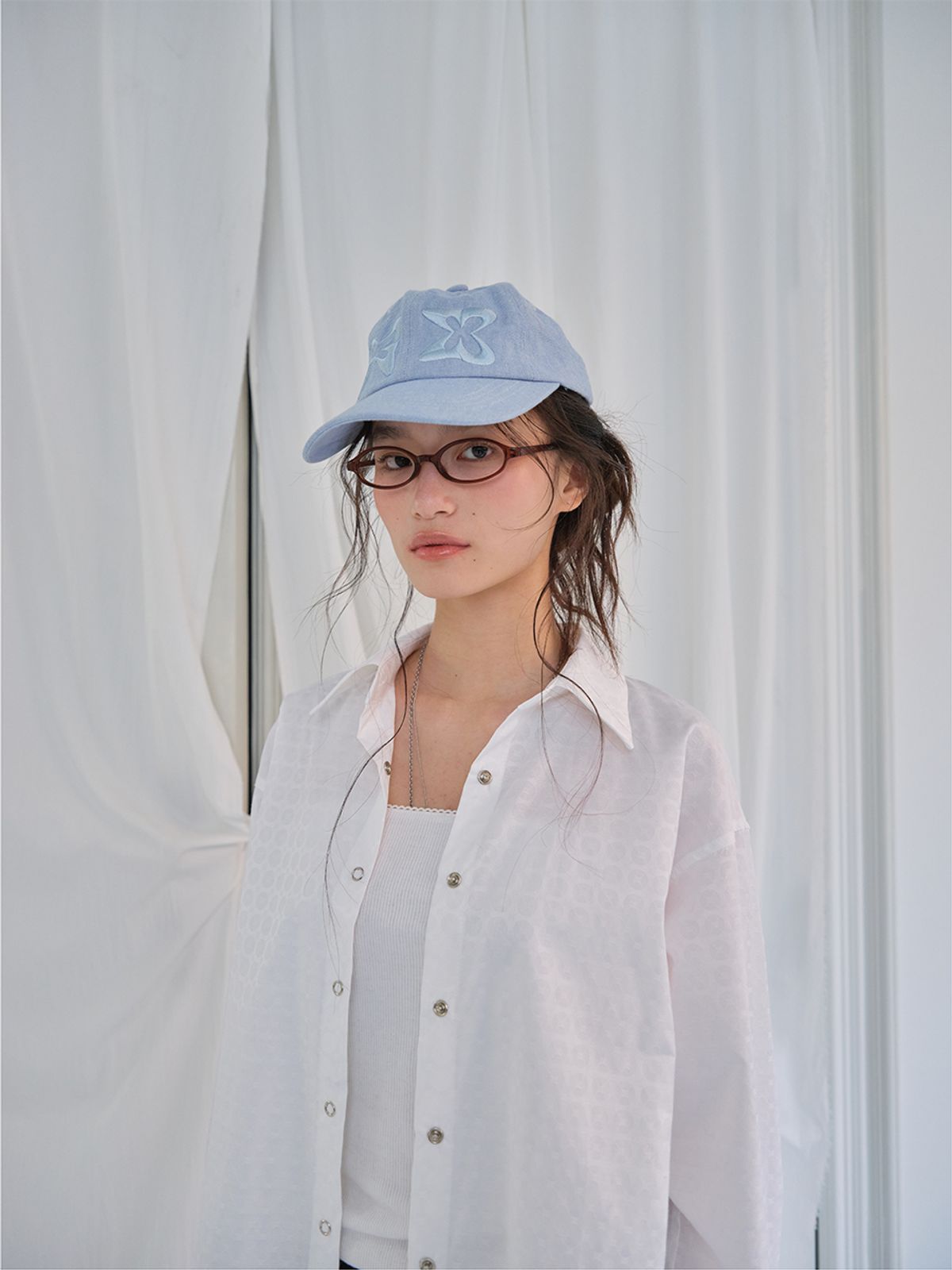 무음(MUWM) 럭키 루키 볼캡 Lucky Rookie Ball Cap (Light Denim)