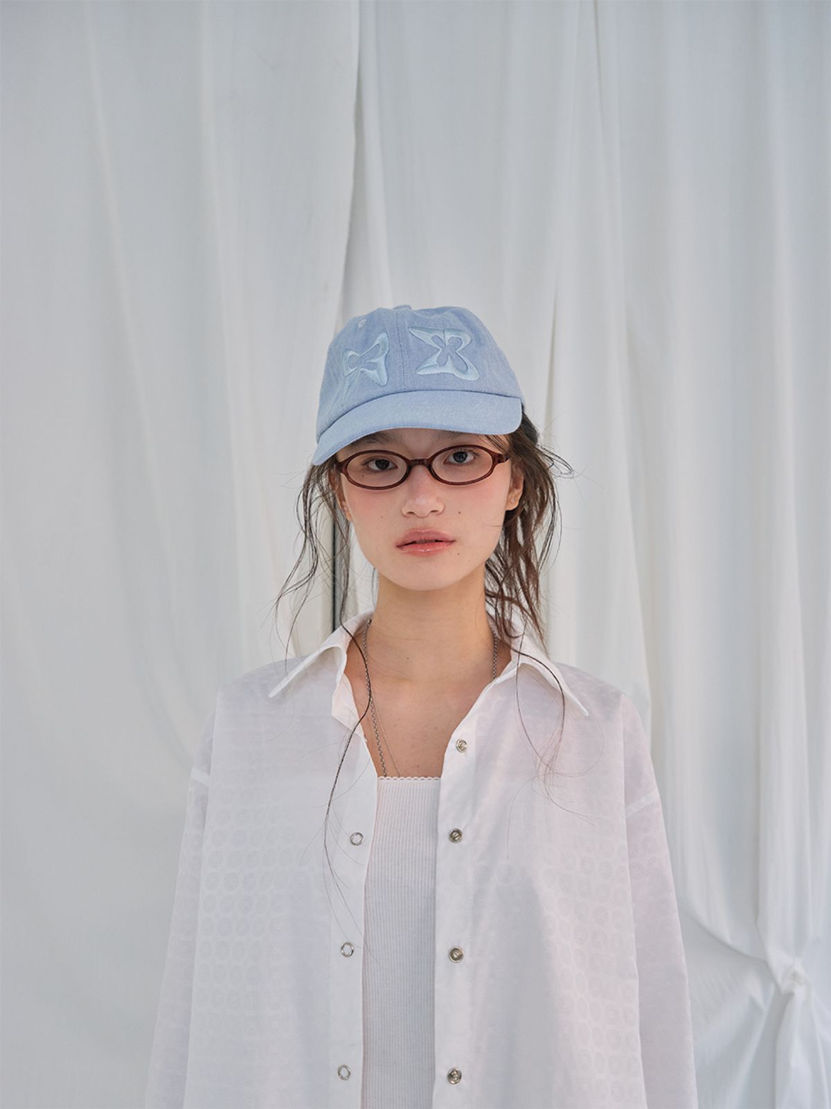 무음(MUWM) 럭키 루키 볼캡 Lucky Rookie Ball Cap (Light Denim)