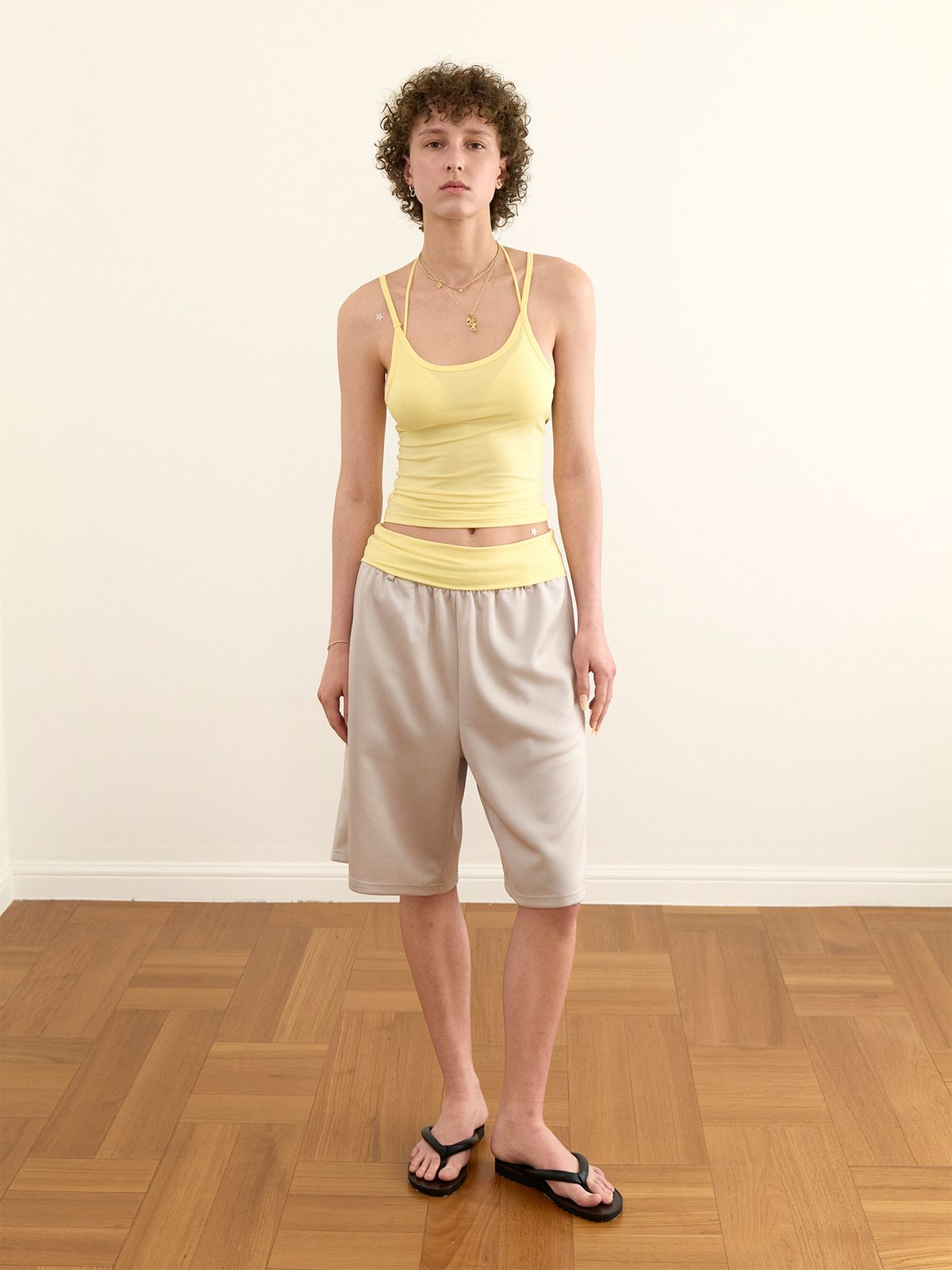 세이지가(SAGEGA) Jersey Bermuda Pants (Light Beige)