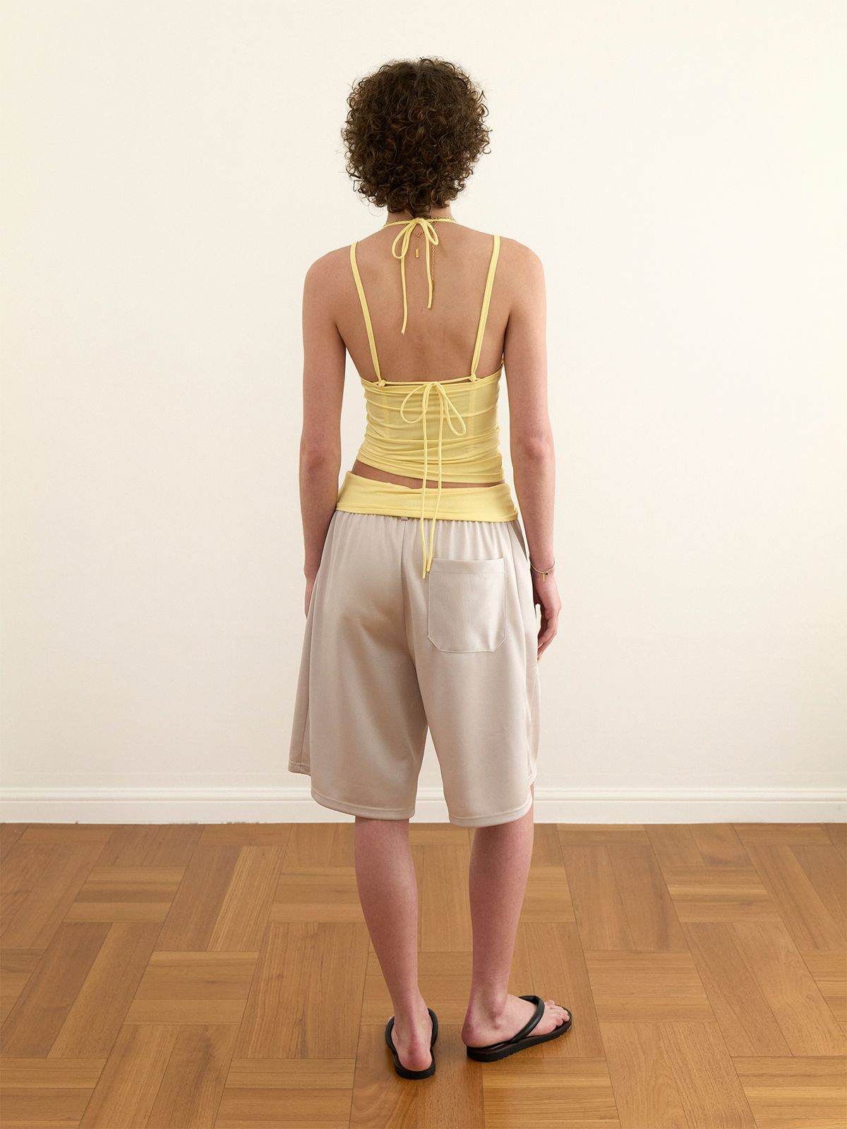 세이지가(SAGEGA) Jersey Bermuda Pants (Light Beige)