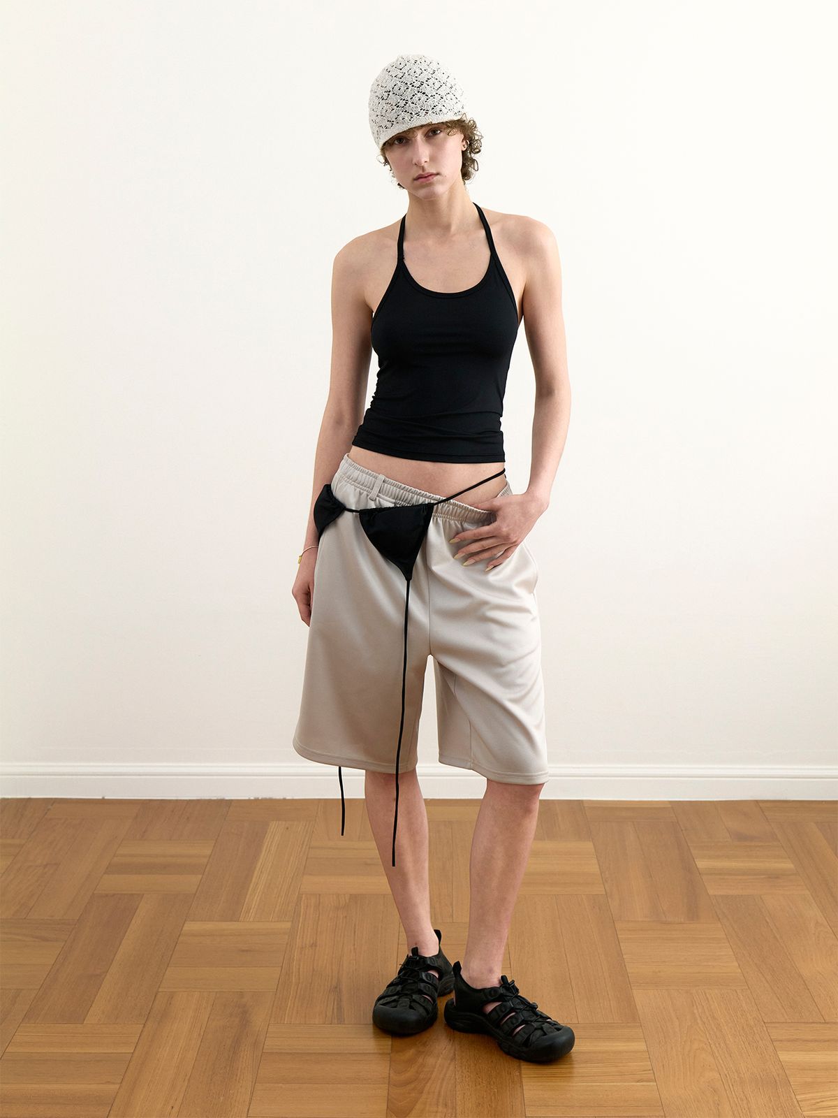 세이지가(SAGEGA) Jersey Bermuda Pants (Light Beige)