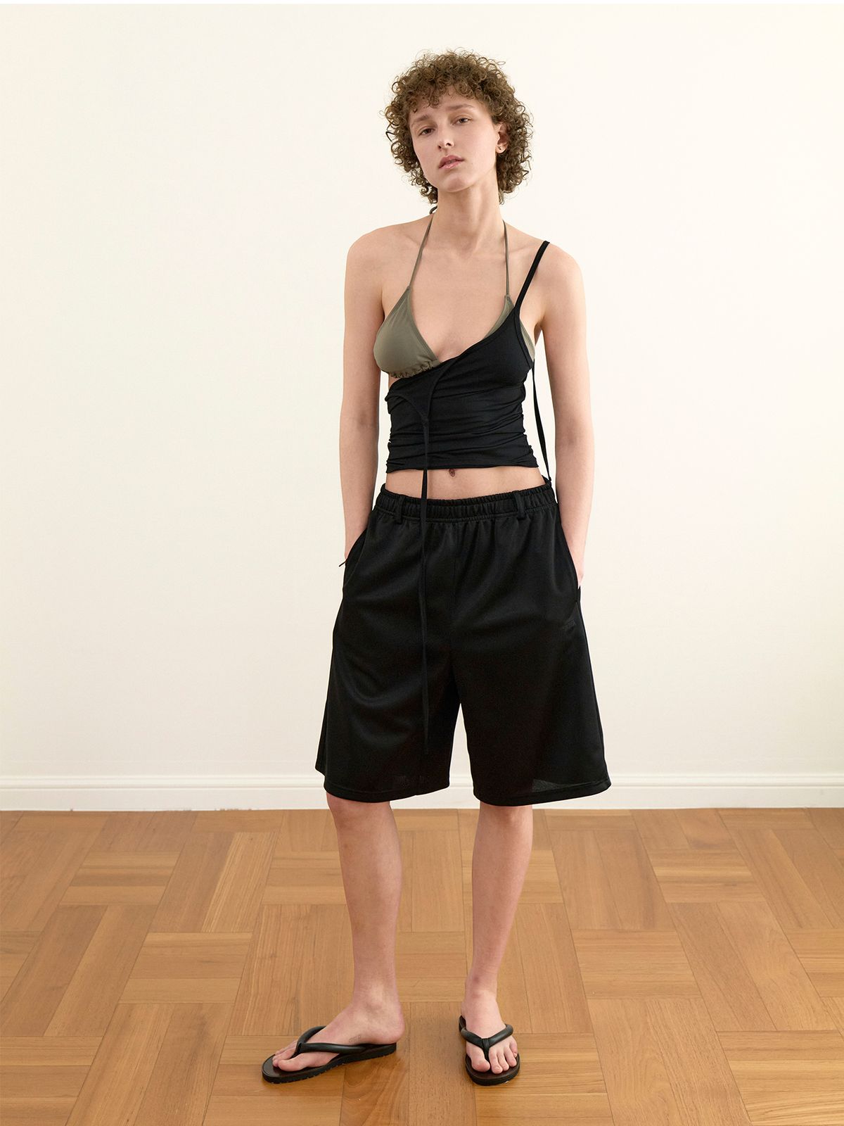 세이지가(SAGEGA) Jersey Bermuda Pants (Black)