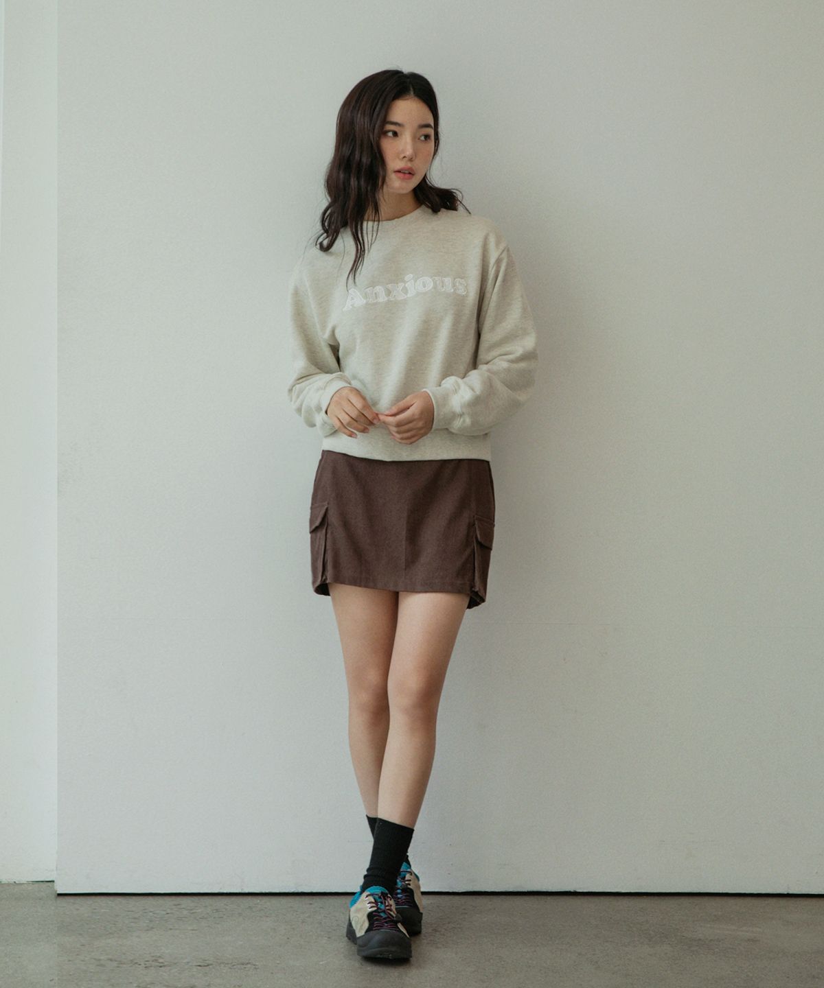 어커버(ACOVER) 코듀로이 포켓 미니 스커트 2color