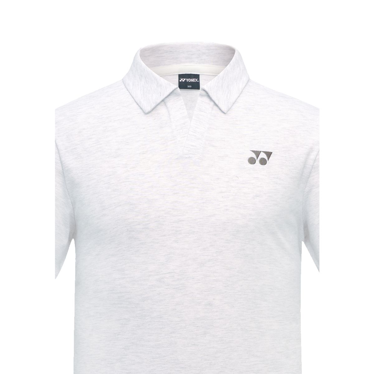 요넥스(YONEX) 253TS057U 멜란지 화이트 남녀공용 캐주얼 무드 반팔 카라 티셔츠