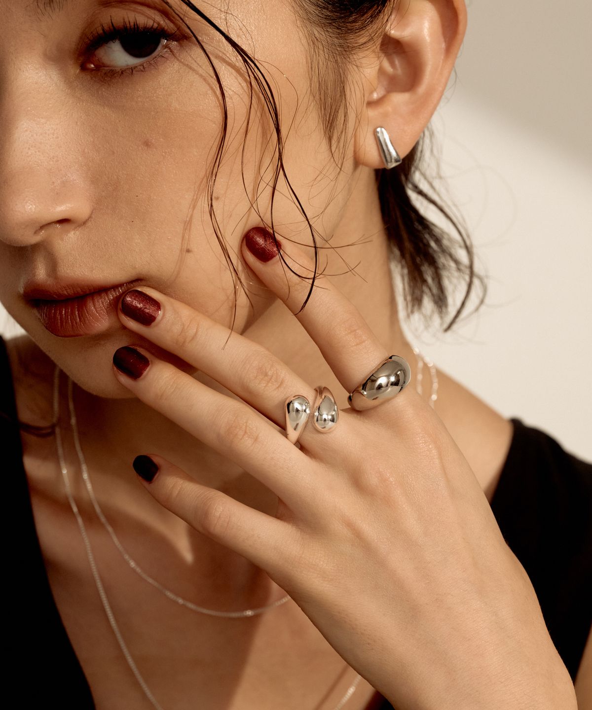 노비스도쿄(NOVICE TOKYO) 허그 링 Hug Ring［Stainless］/ Silver