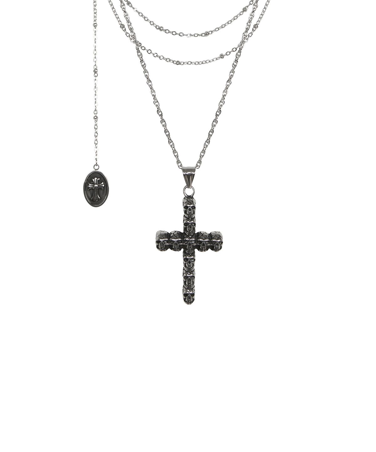 러브이즈트루(LUVISTRUE) GT CROSS NECKLACE(SILVER)
