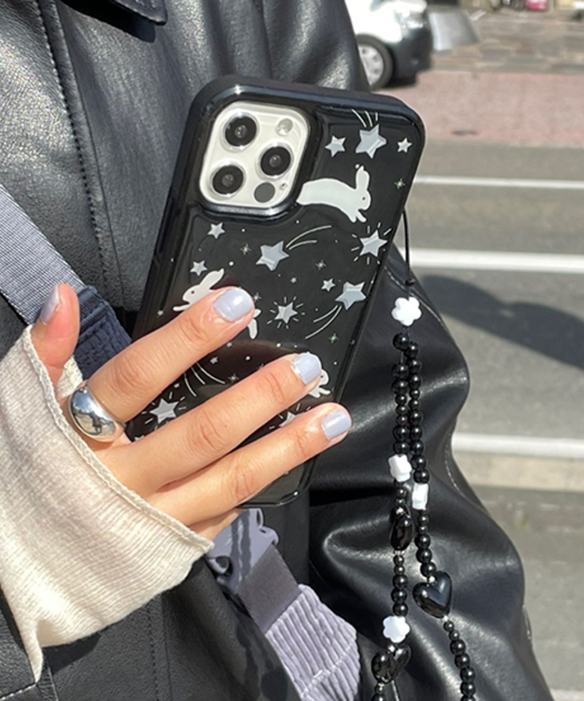 스위어(SWEEAR) BLACK BUNNY EPOXY CASE 토끼 에폭시 케이스