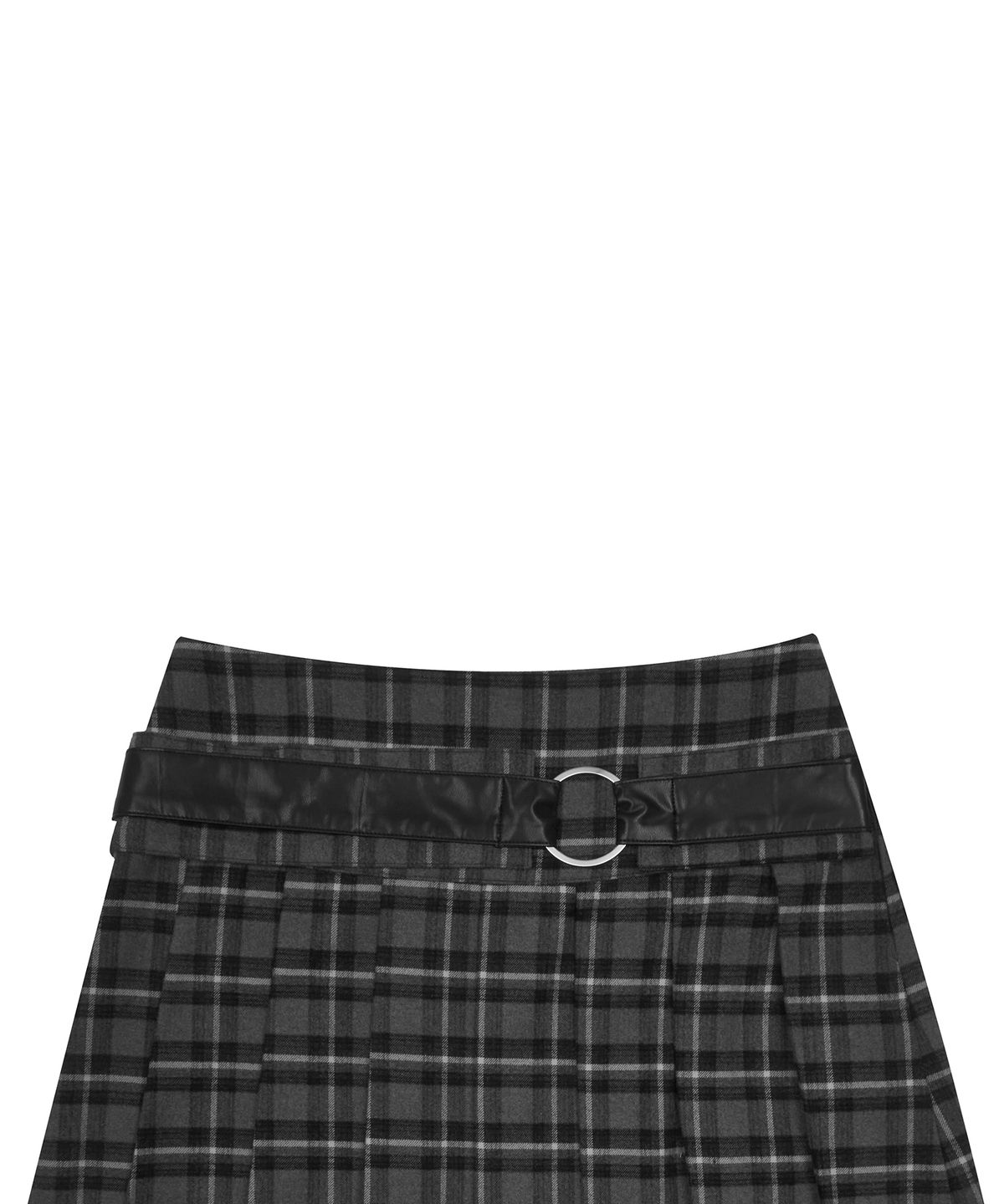러브이즈트루(LUVISTRUE) GT BELT CHECK SKIRT(BLACK)