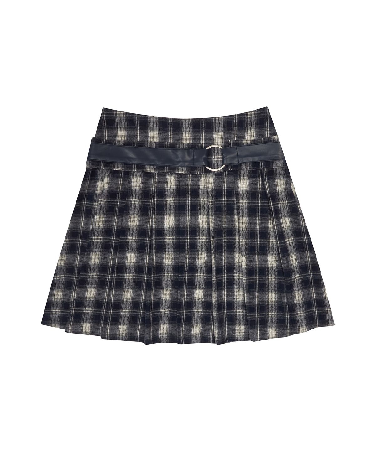 러브이즈트루(LUVISTRUE) GT BELT CHECK SKIRT(NAVY)