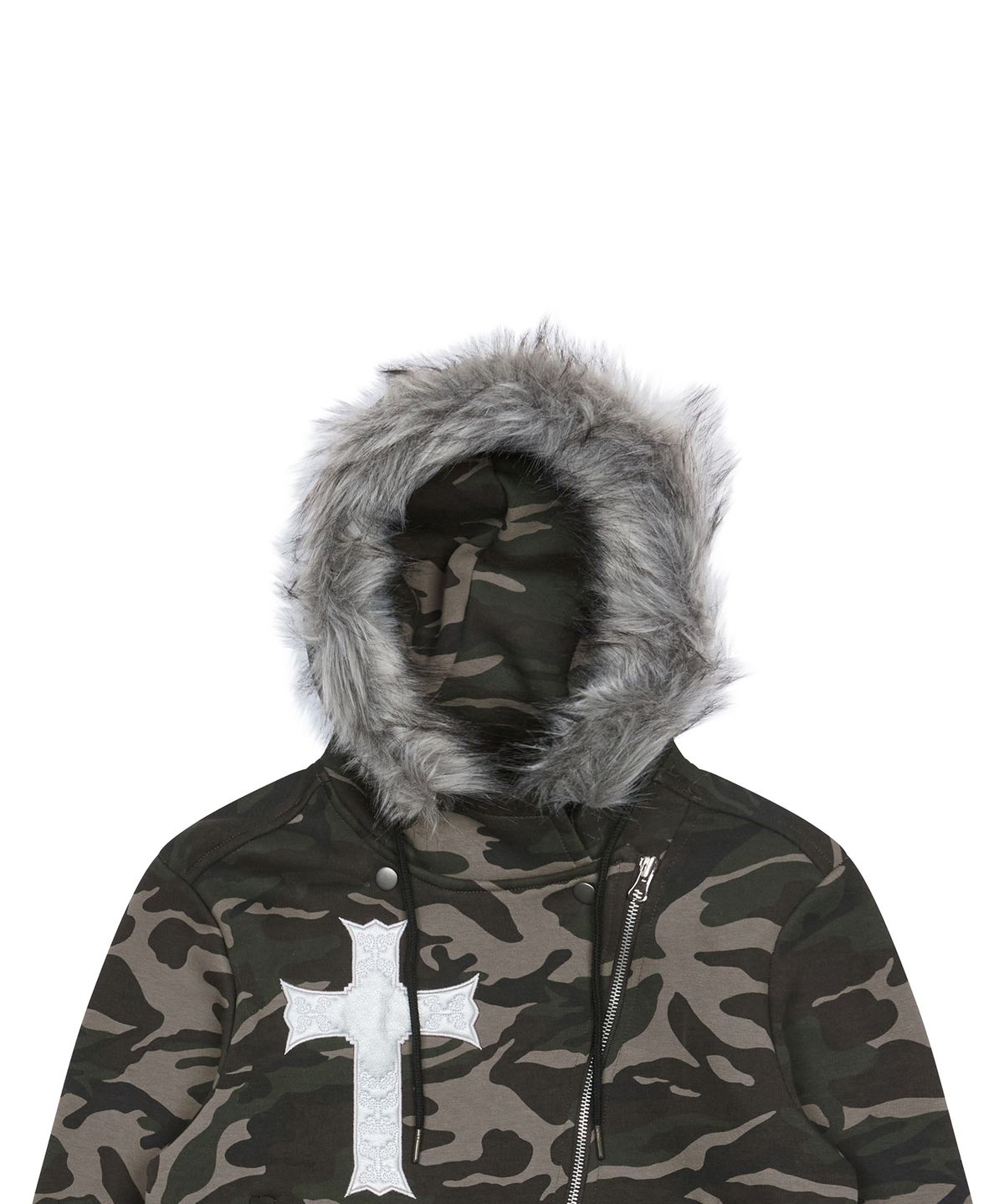 러브이즈트루(LUVISTRUE) GT FUR UNBALANCE HOOD ZIP UP(CAMO)