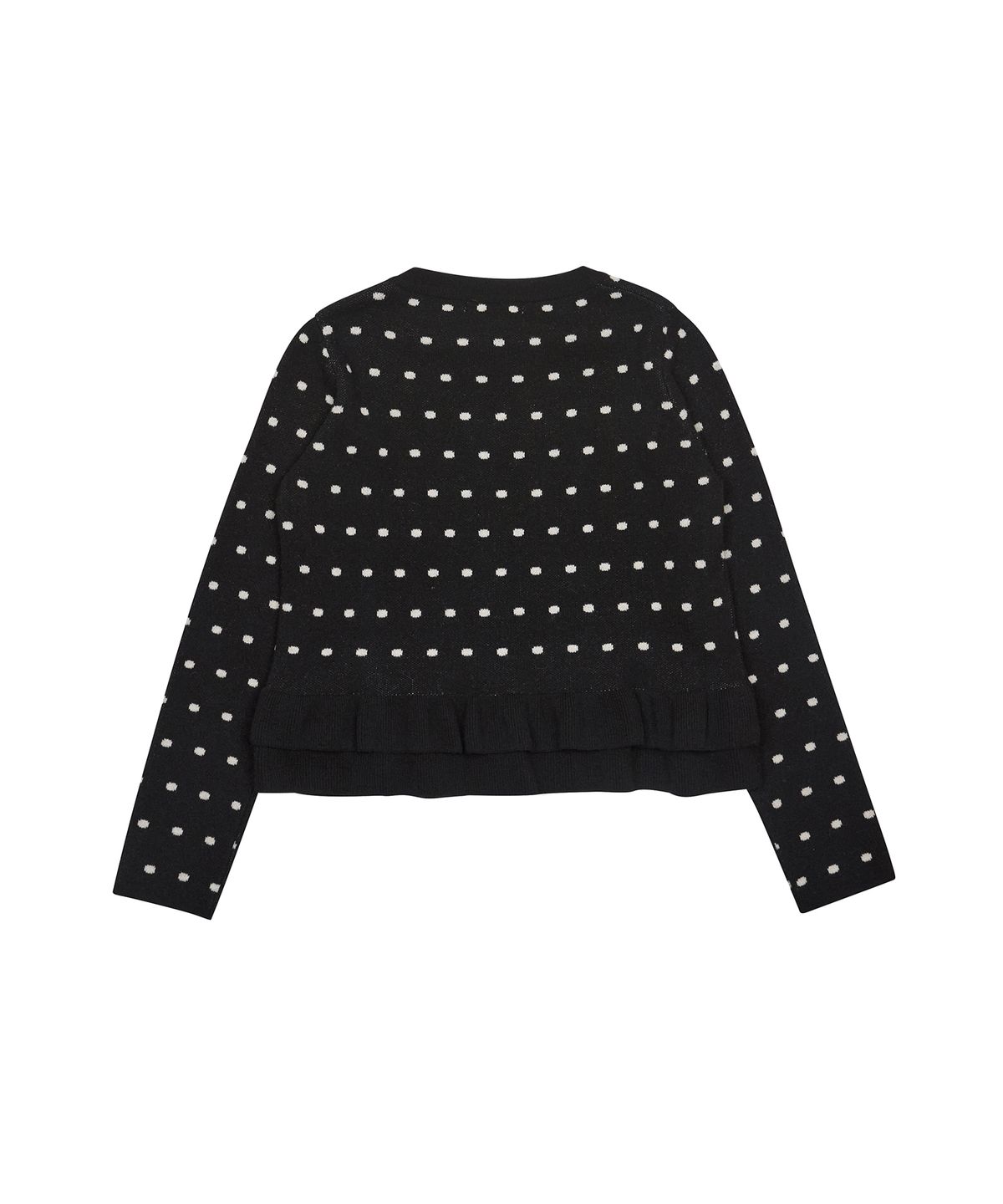 러브이즈트루(LUVISTRUE) GT DOT FRILL CARDIGAN(BLACK)