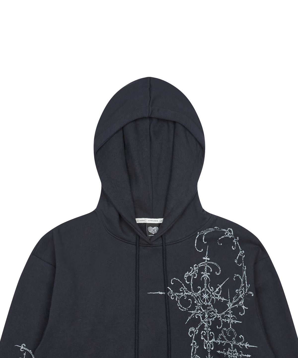 러브이즈트루(LUVISTRUE) GT PRINTED HOODIE(NAVY)