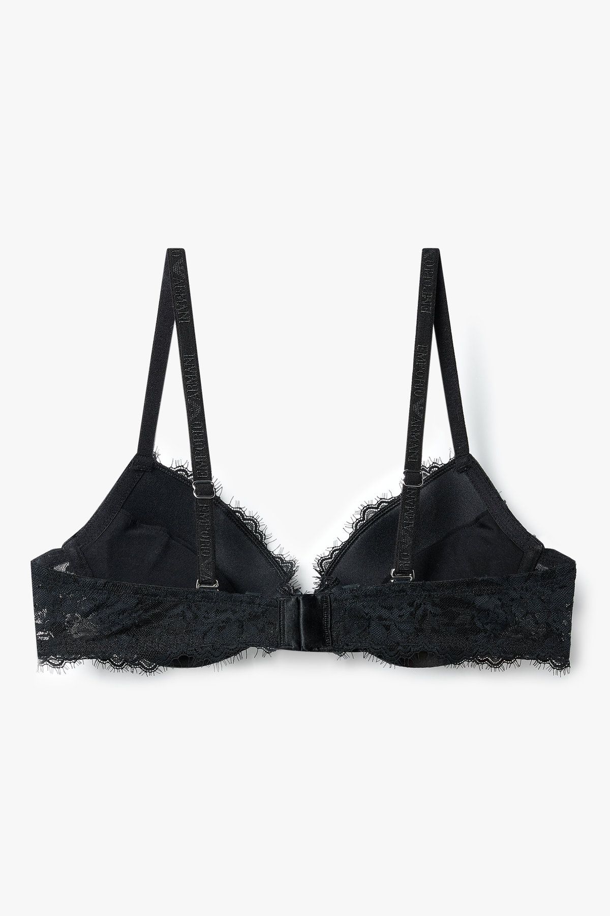 엠포리오 아르마니 언더웨어(EMPORIO ARMANI UNDERWEAR) 여성 플라워 자수 리무버블 푸쉬업 브라_블랙 0825385527