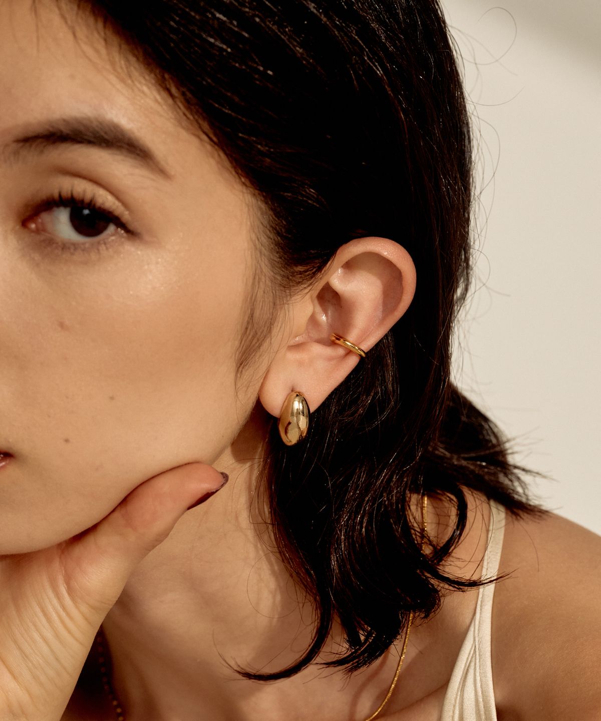 노비스도쿄(NOVICE TOKYO) 미니 뉘앙스 이어 커프 Mini Nuance Ear Cuff / Gold