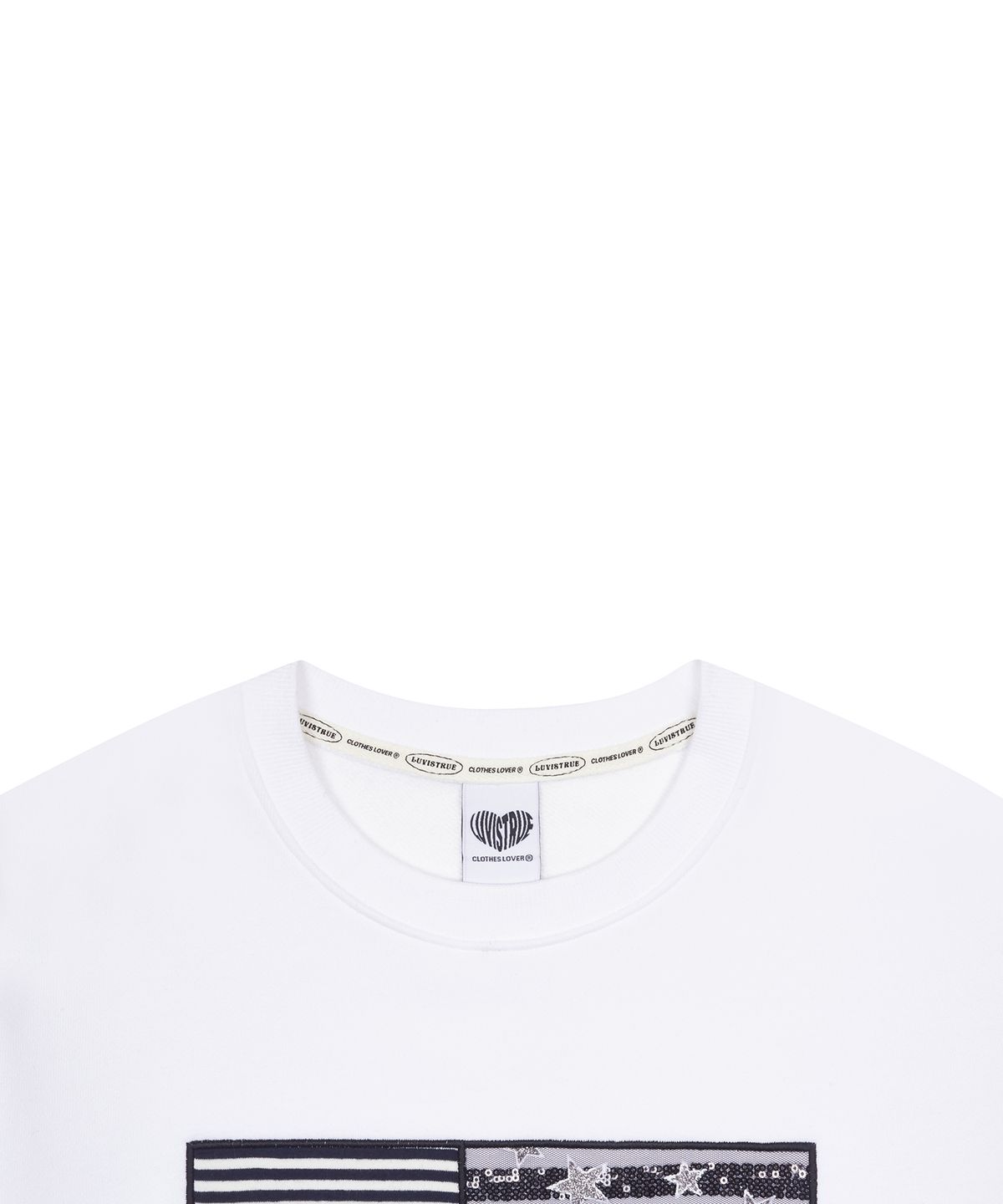 러브이즈트루(LUVISTRUE) GT PATCH SWEATSHIRT(WHITE)