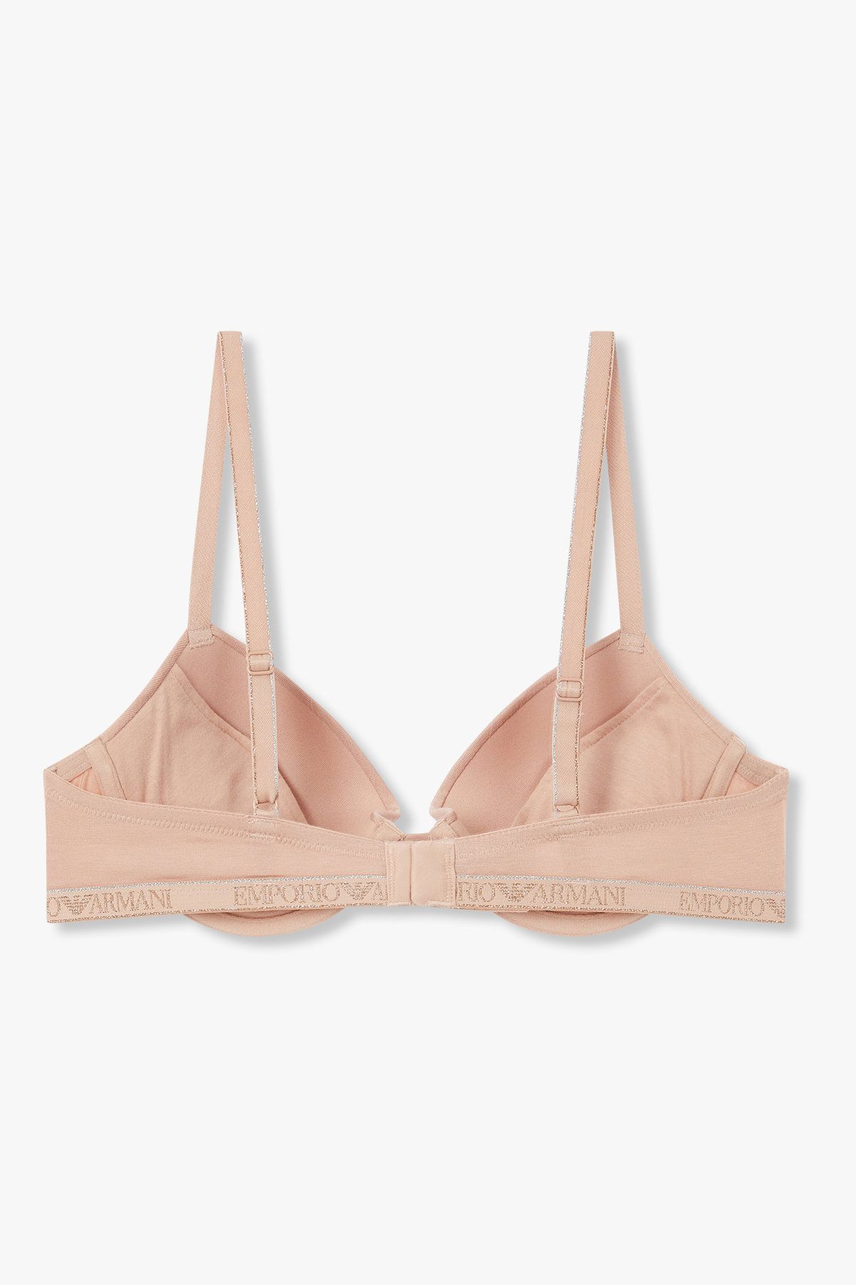 엠포리오 아르마니 언더웨어(EMPORIO ARMANI UNDERWEAR) 여성 메탈릭 밴딩 리무버블 푸쉬업 브라_내추럴 0825385505