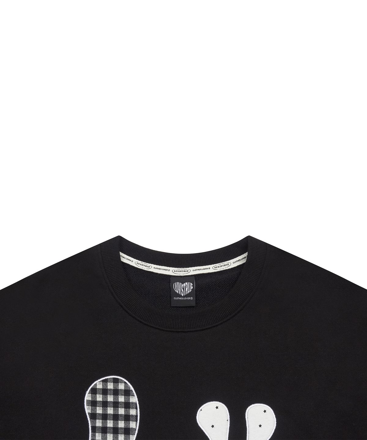 러브이즈트루(LUVISTRUE) GT LVTR PATCH SWEATSHIRT(BLACK)