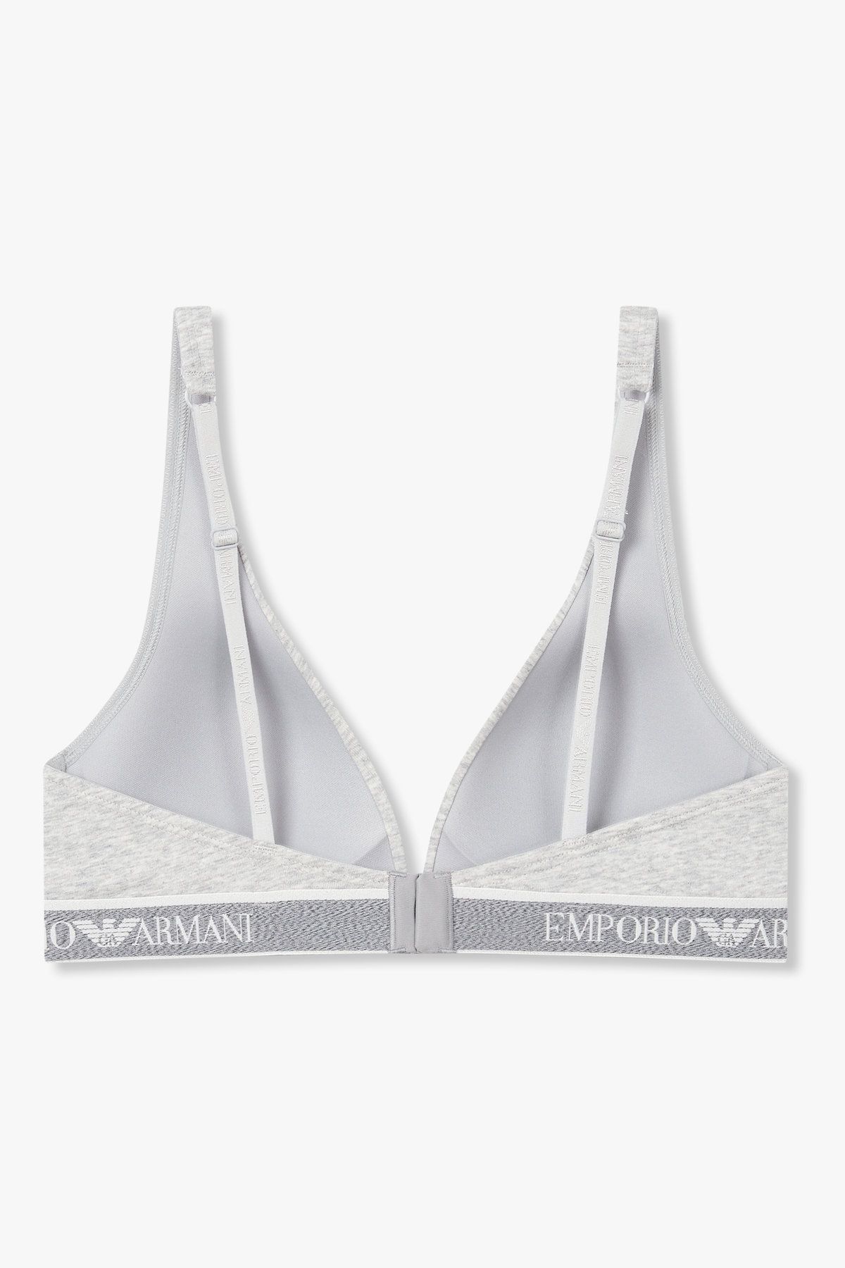 엠포리오 아르마니 언더웨어(EMPORIO ARMANI UNDERWEAR) 여성 리피트 로고 패디드 브라렛 브라_멜란지 그레이 0825381512