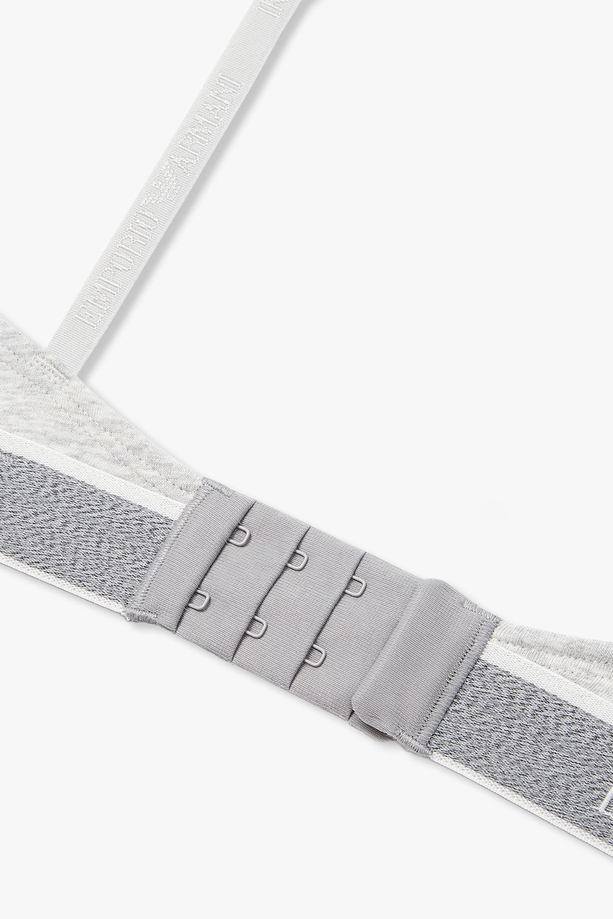 엠포리오 아르마니 언더웨어(EMPORIO ARMANI UNDERWEAR) 여성 리피트 로고 패디드 브라렛 브라_멜란지 그레이 0825381512