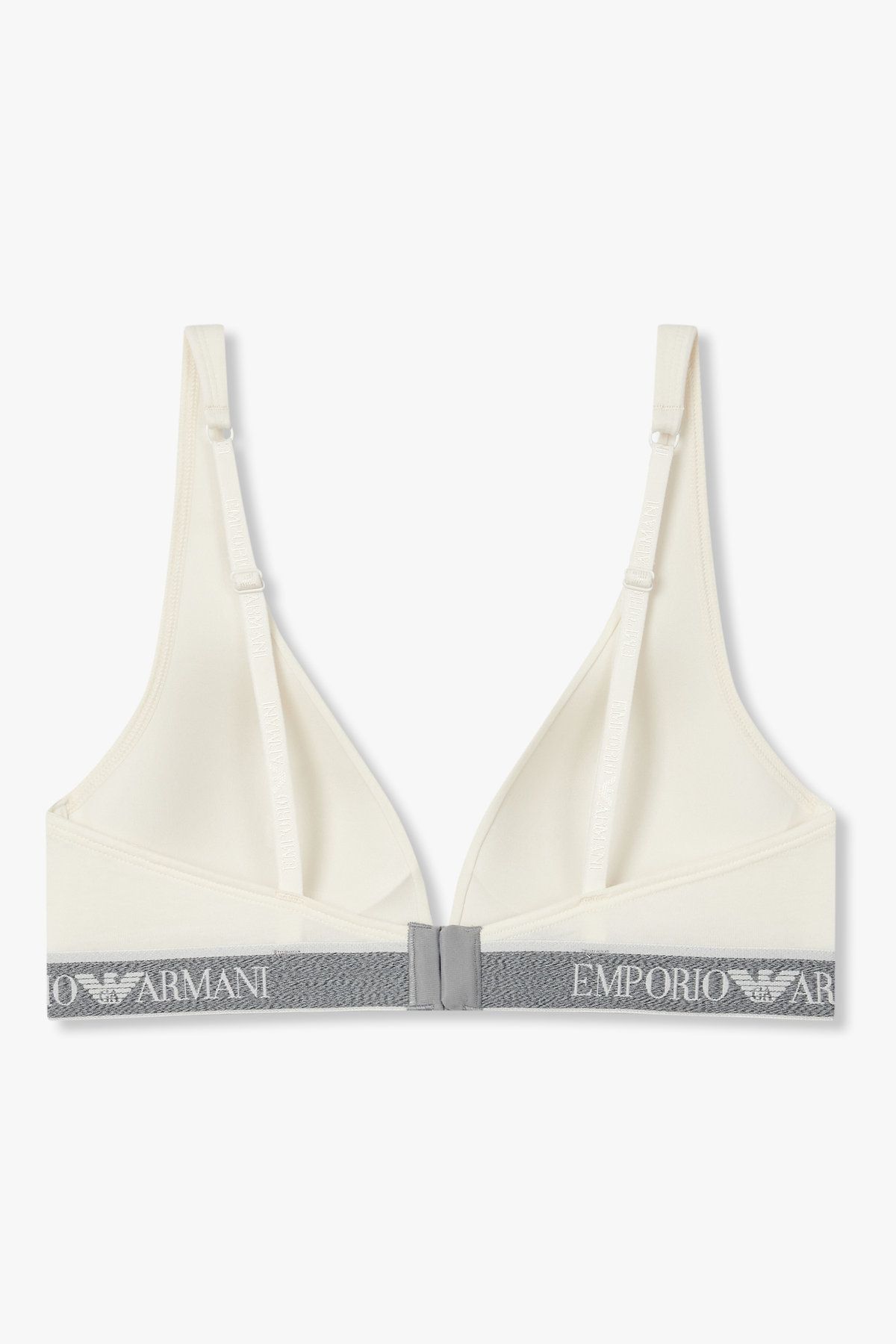 엠포리오 아르마니 언더웨어(EMPORIO ARMANI UNDERWEAR) 여성 리피트 로고 패디드 브라렛 브라_아이보리 0825381513