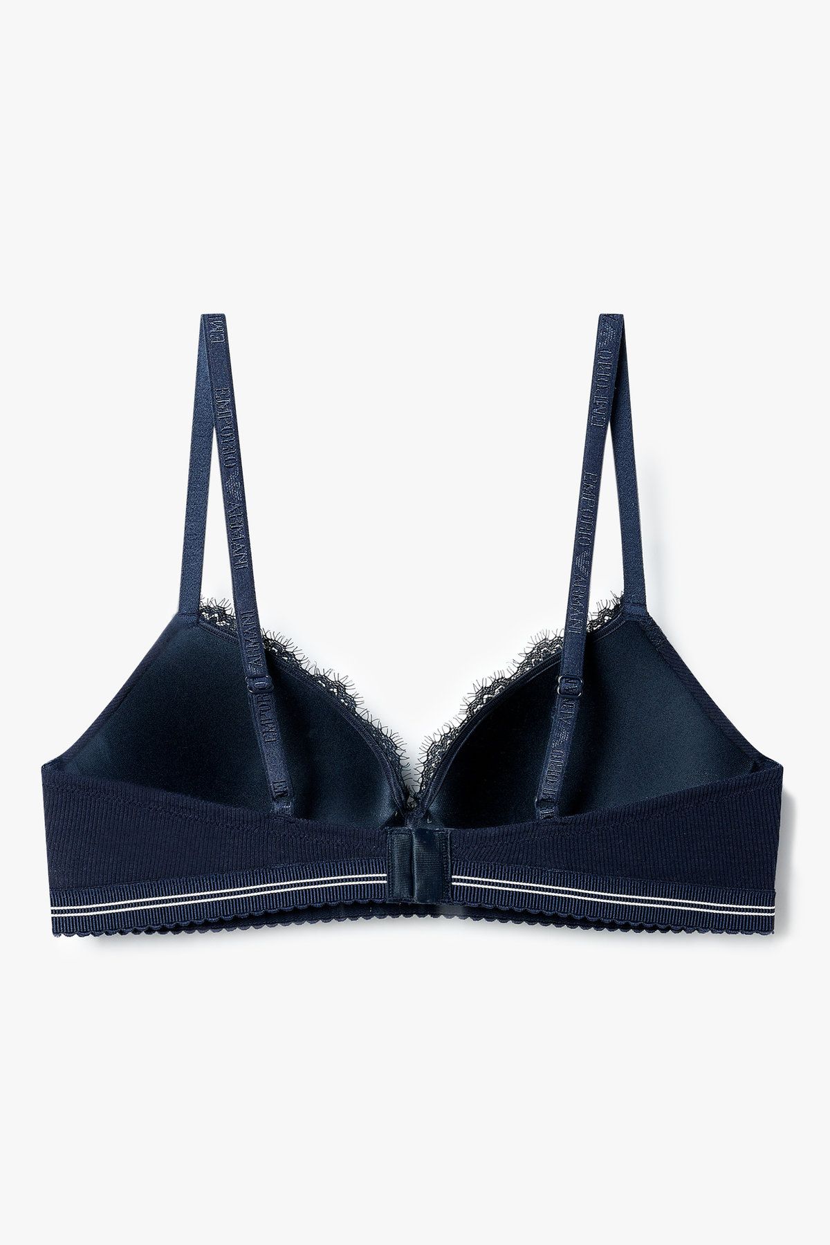 엠포리오 아르마니 언더웨어(EMPORIO ARMANI UNDERWEAR) 여성 레이스 트림 패디드 트라이앵글 브라_마린 0825381529