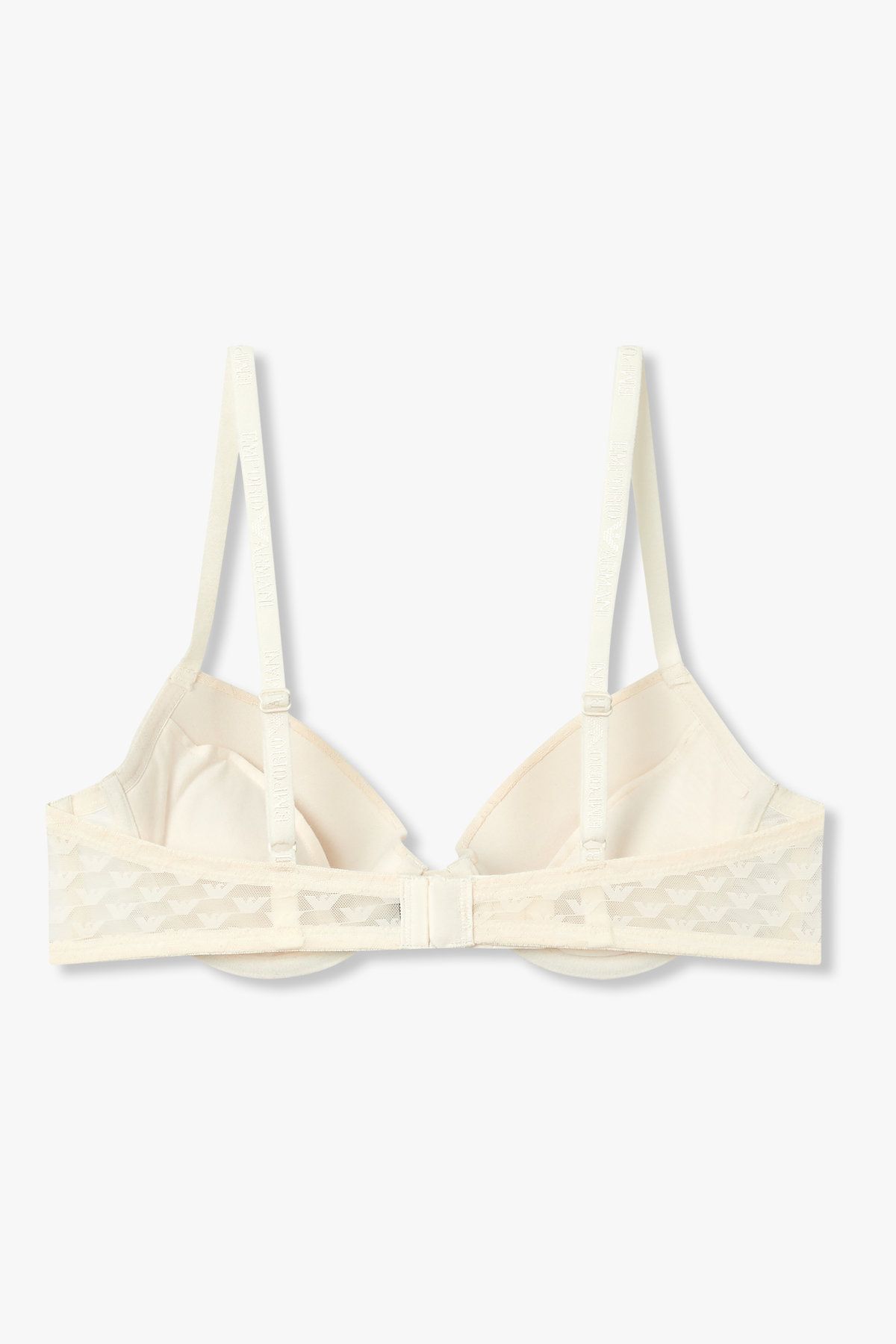 엠포리오 아르마니 언더웨어(EMPORIO ARMANI UNDERWEAR) 여성 이글 패턴 메쉬 리무버블 푸쉬업 브라_아이보리 0825385521