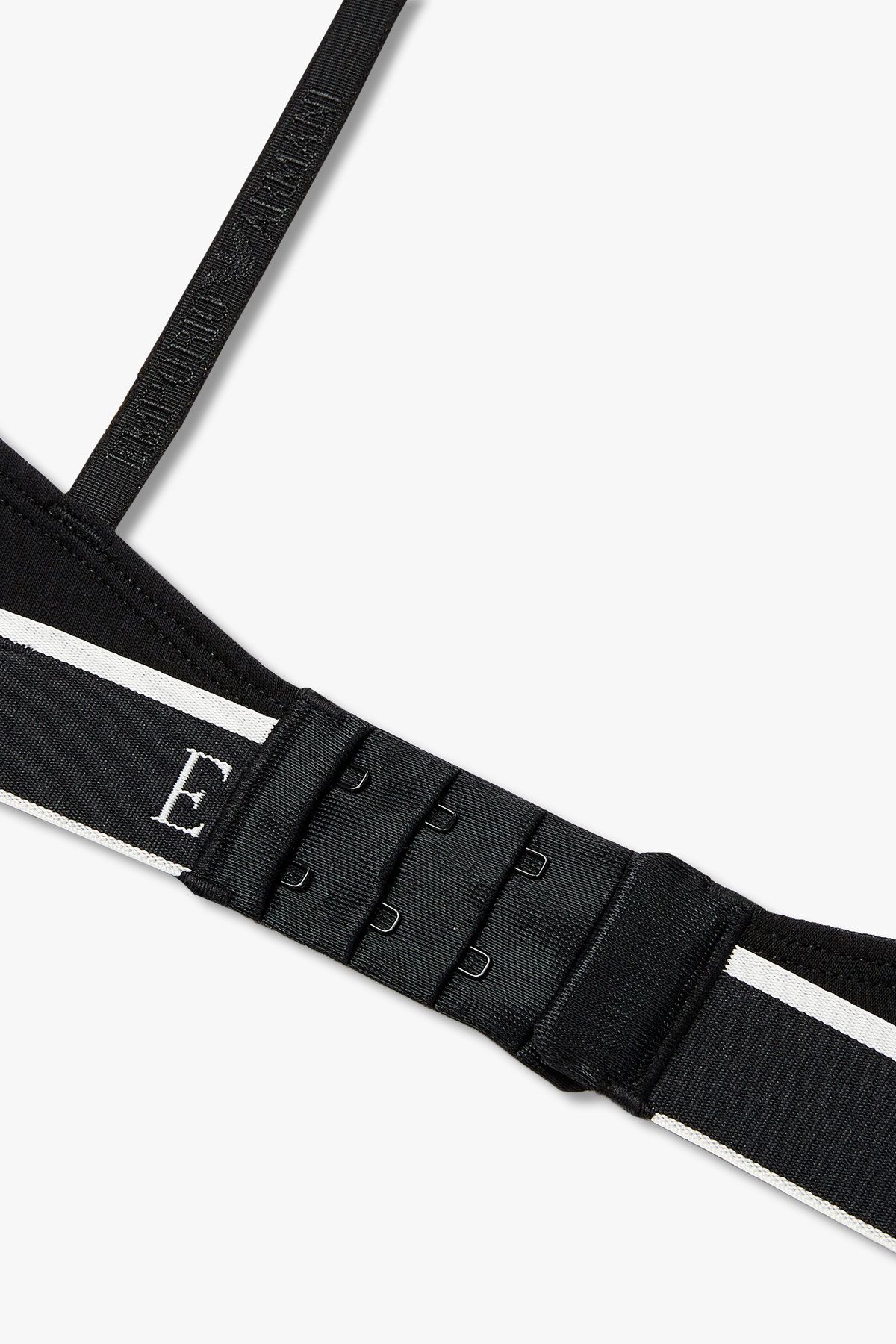 엠포리오 아르마니 언더웨어(EMPORIO ARMANI UNDERWEAR) 여성 리피트 로고 패디드 브라렛 브라_블랙 0825381515
