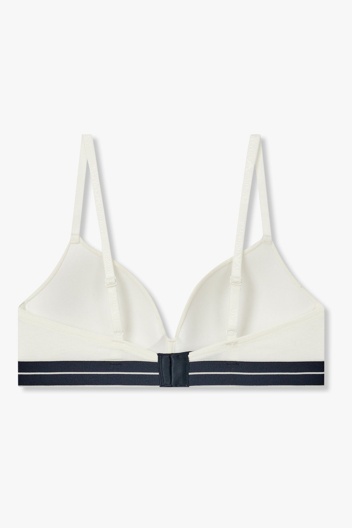 엠포리오 아르마니 언더웨어(EMPORIO ARMANI UNDERWEAR) 여성 라인 밴딩 패디드 트라이앵글 브라_화이트 0825381501
