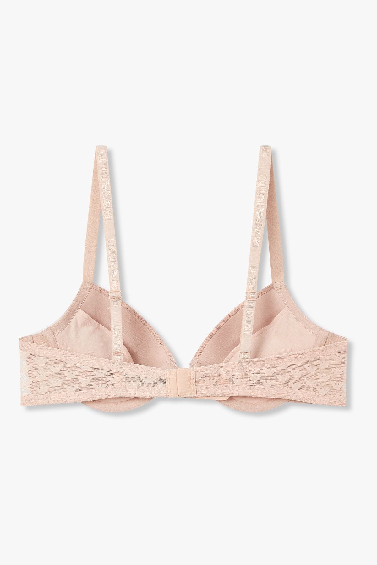 엠포리오 아르마니 언더웨어(EMPORIO ARMANI UNDERWEAR) 여성 이글 패턴 메쉬 리무버블 푸쉬업 브라_코랄 0825385522