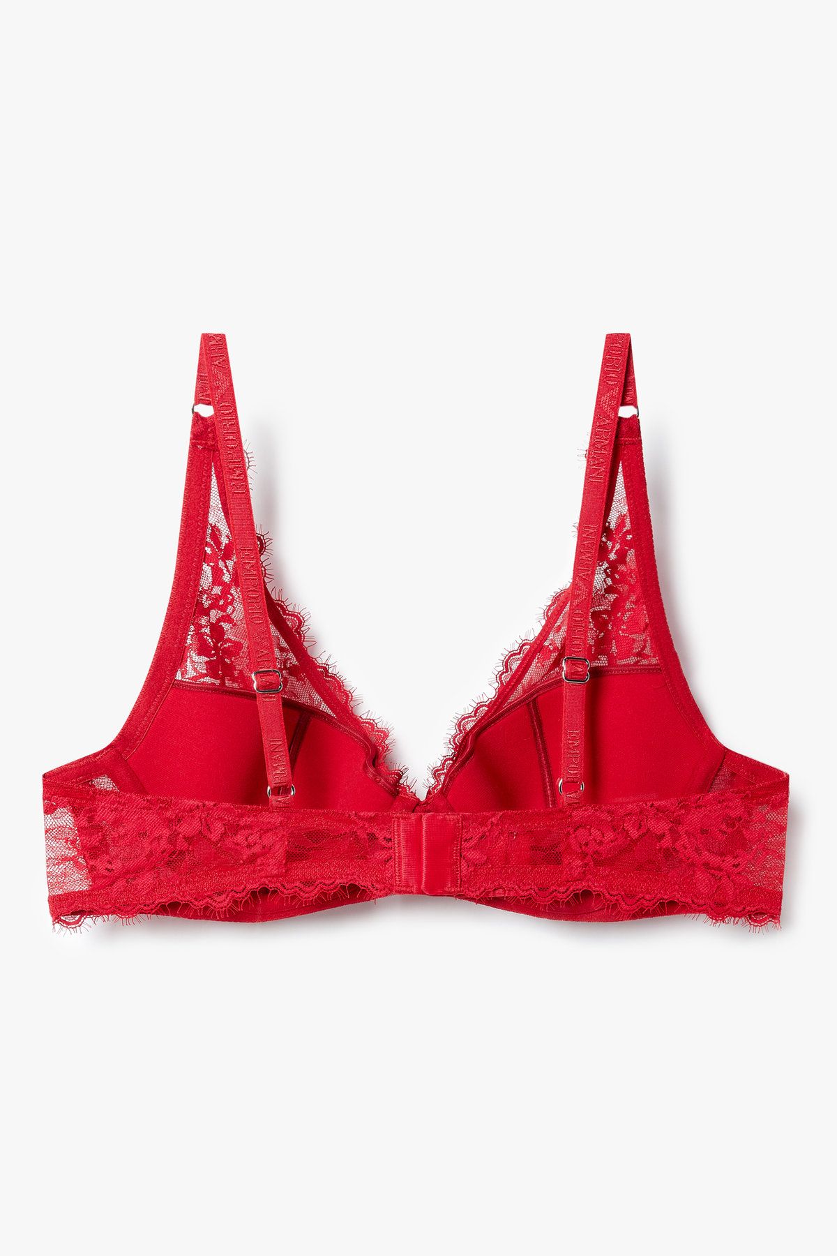 엠포리오 아르마니 언더웨어(EMPORIO ARMANI UNDERWEAR) 여성 플라워 자수 패디드 발코넷 브라_레드 0825384525