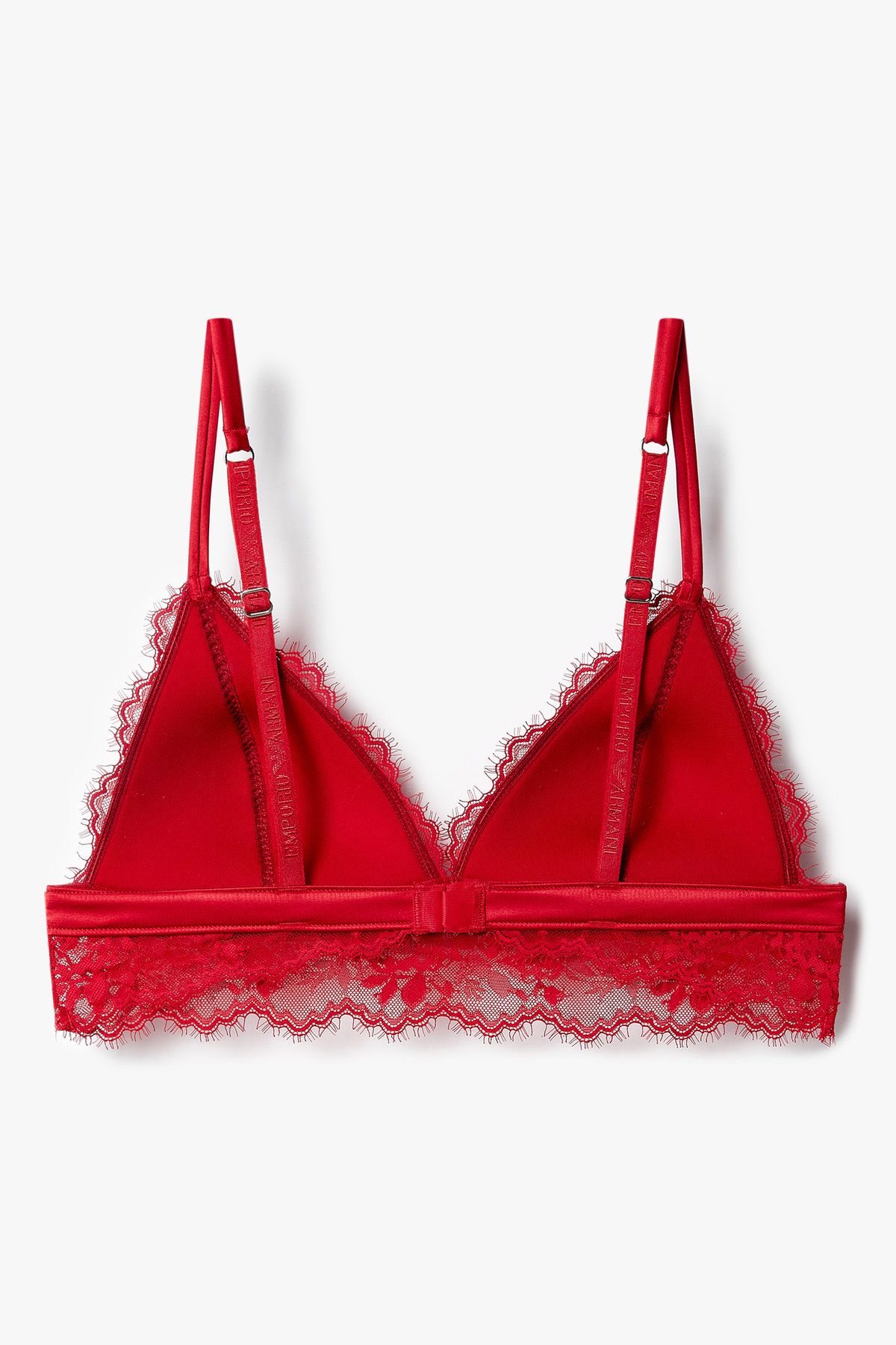 엠포리오 아르마니 언더웨어(EMPORIO ARMANI UNDERWEAR) 여성 플라워 레이스 패디드 트라이앵글 브라_레드 0825381516