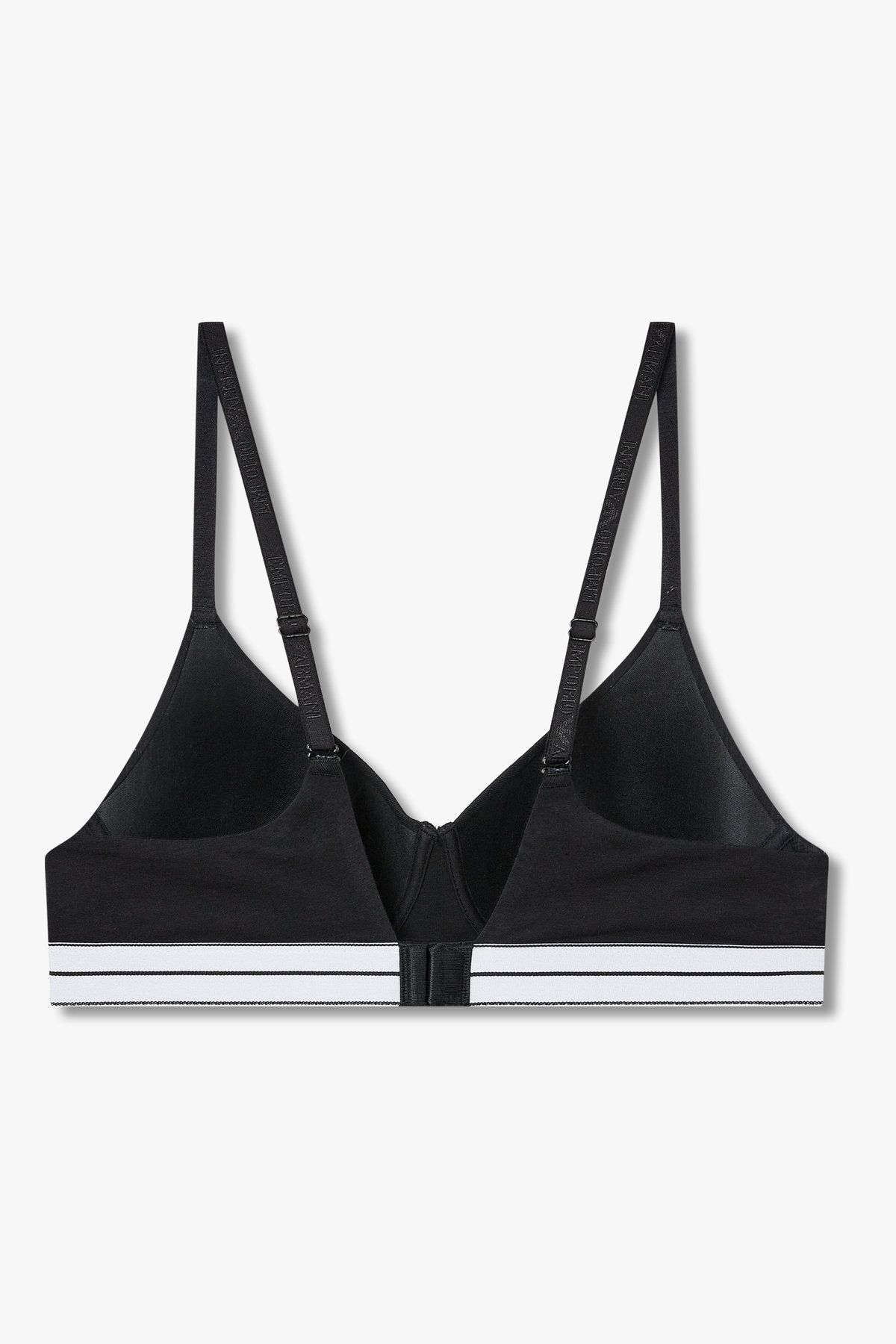 엠포리오 아르마니 언더웨어(EMPORIO ARMANI UNDERWEAR) 여성 라인 밴딩 소프트 패디드 컨투어 브라_블랙 0825381537