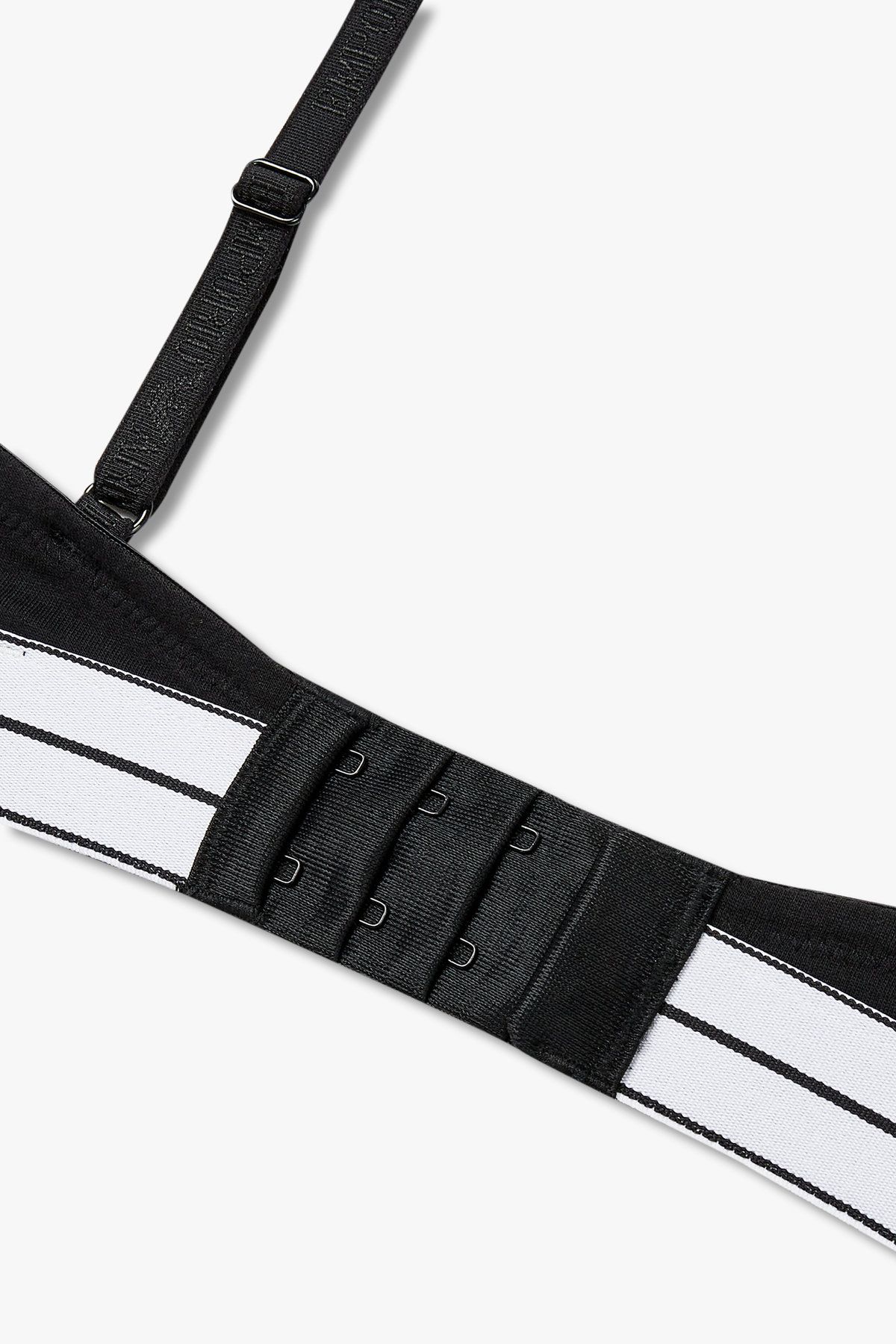 엠포리오 아르마니 언더웨어(EMPORIO ARMANI UNDERWEAR) 여성 라인 밴딩 패디드 트라이앵글 브라_블랙 0825381503