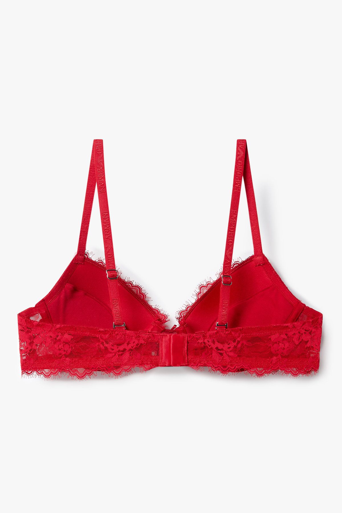 엠포리오 아르마니 언더웨어(EMPORIO ARMANI UNDERWEAR) 여성 플라워 자수 리무버블 푸쉬업 브라_레드 0825385525