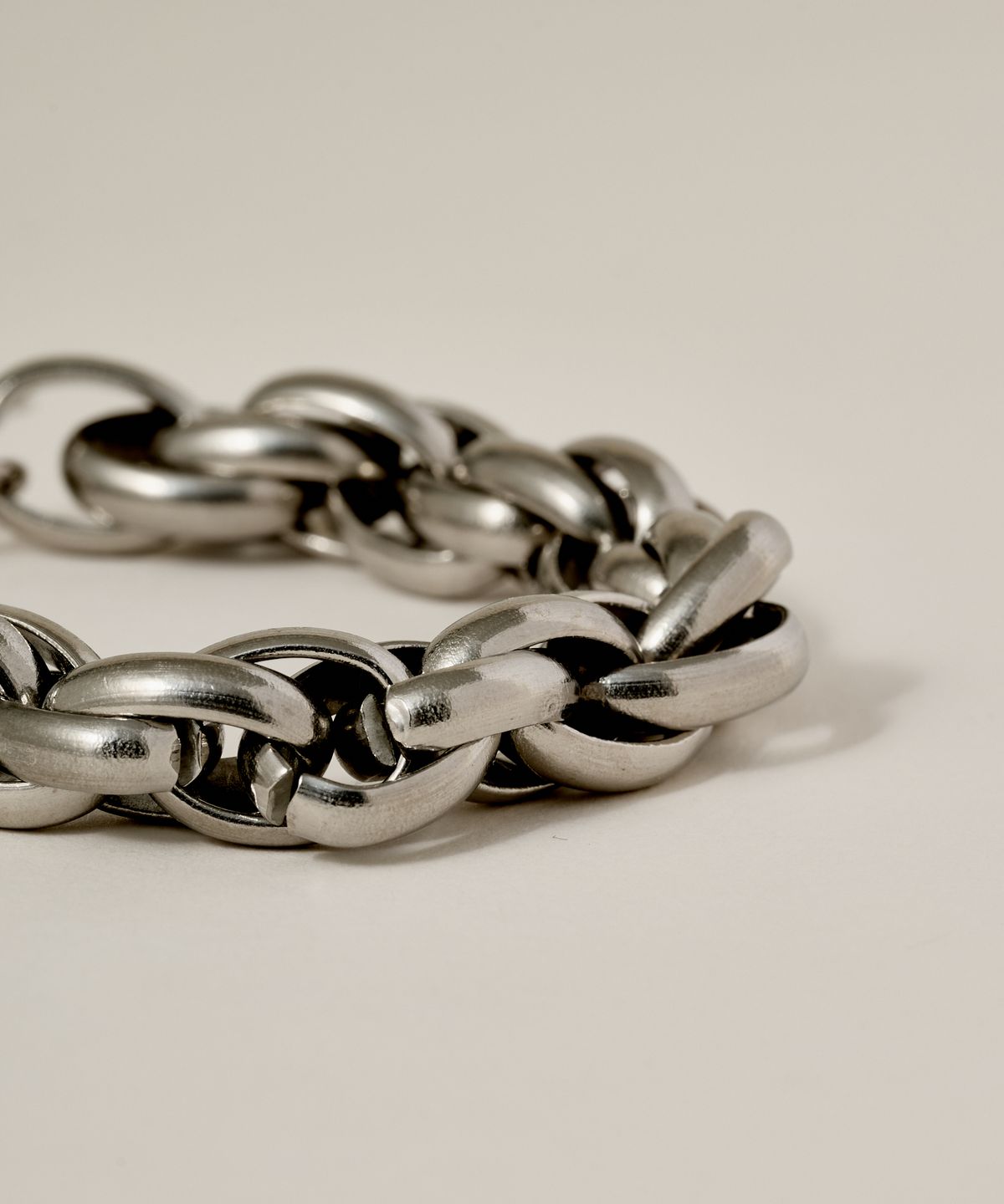 노비스도쿄(NOVICE TOKYO) 오벌 체인 팔찌 Oval Chain Bracelet［Stainless］ / Silver