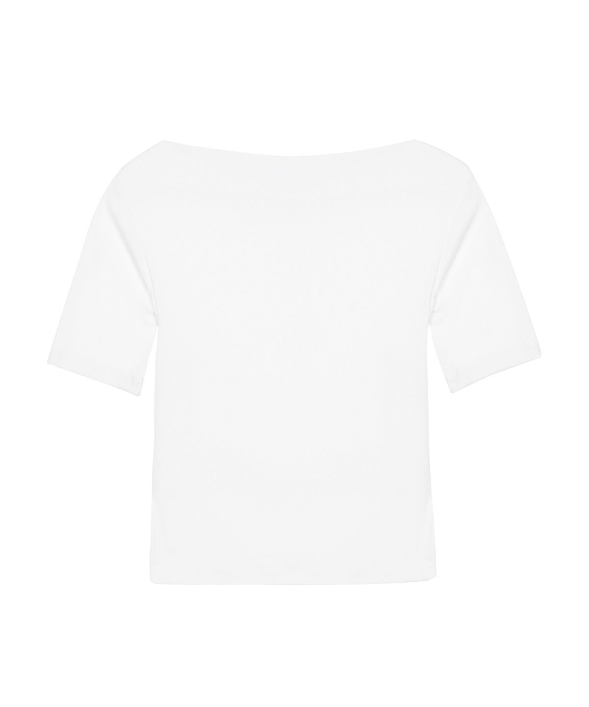 닉앤니콜(NICK&NICOLE) HALF SHIRRING DRAPE BOAT NECK TOP_WHITE