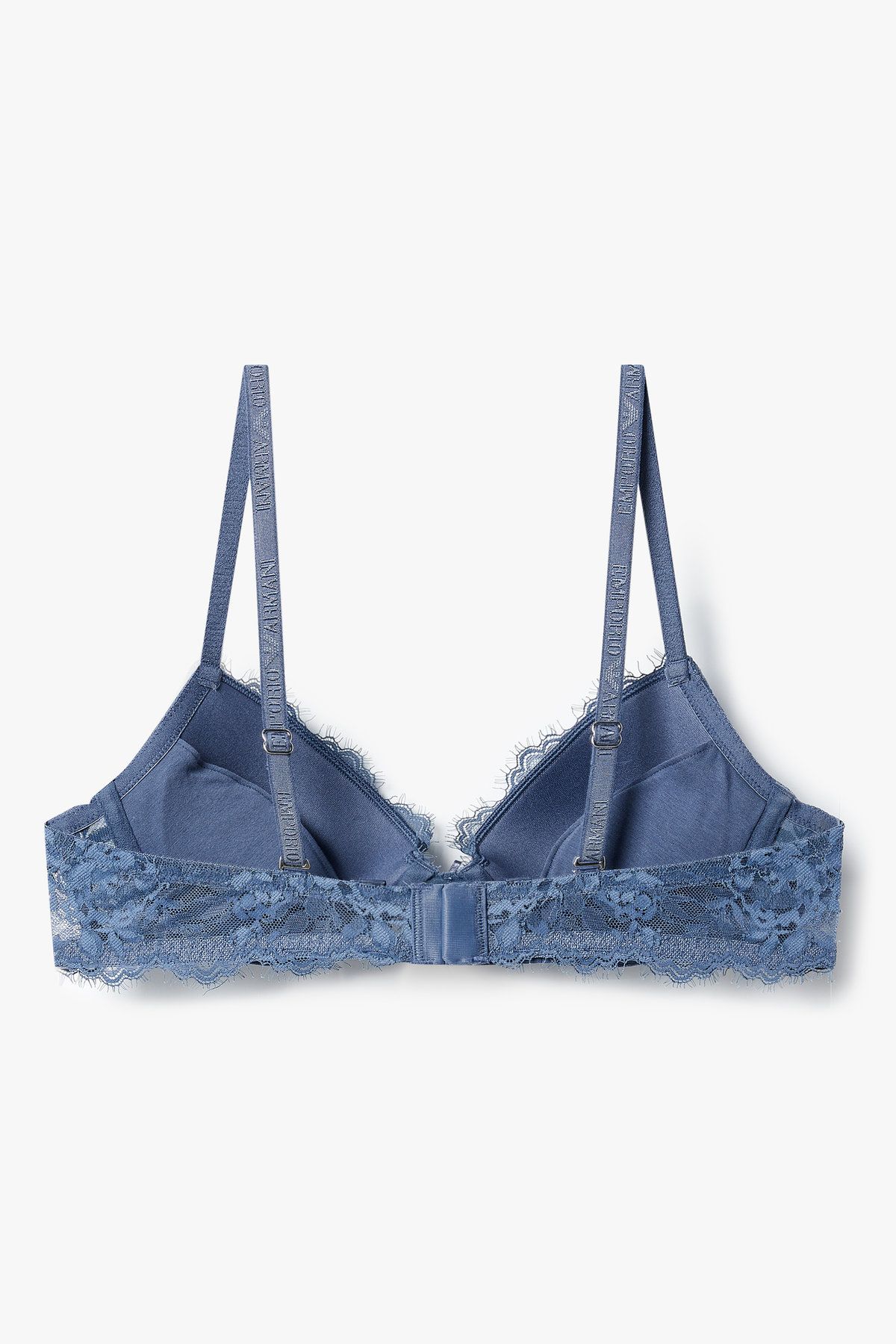 엠포리오 아르마니 언더웨어(EMPORIO ARMANI UNDERWEAR) 여성 플라워 자수 리무버블 푸쉬업 브라_인디고 0825385526