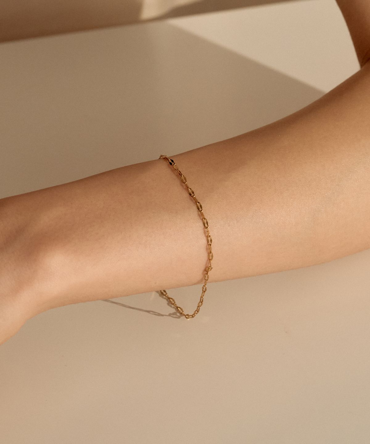 노비스도쿄(NOVICE TOKYO) 페탈 체인 팔찌 Petal Chain Bracelet［Stainless］ / Gold