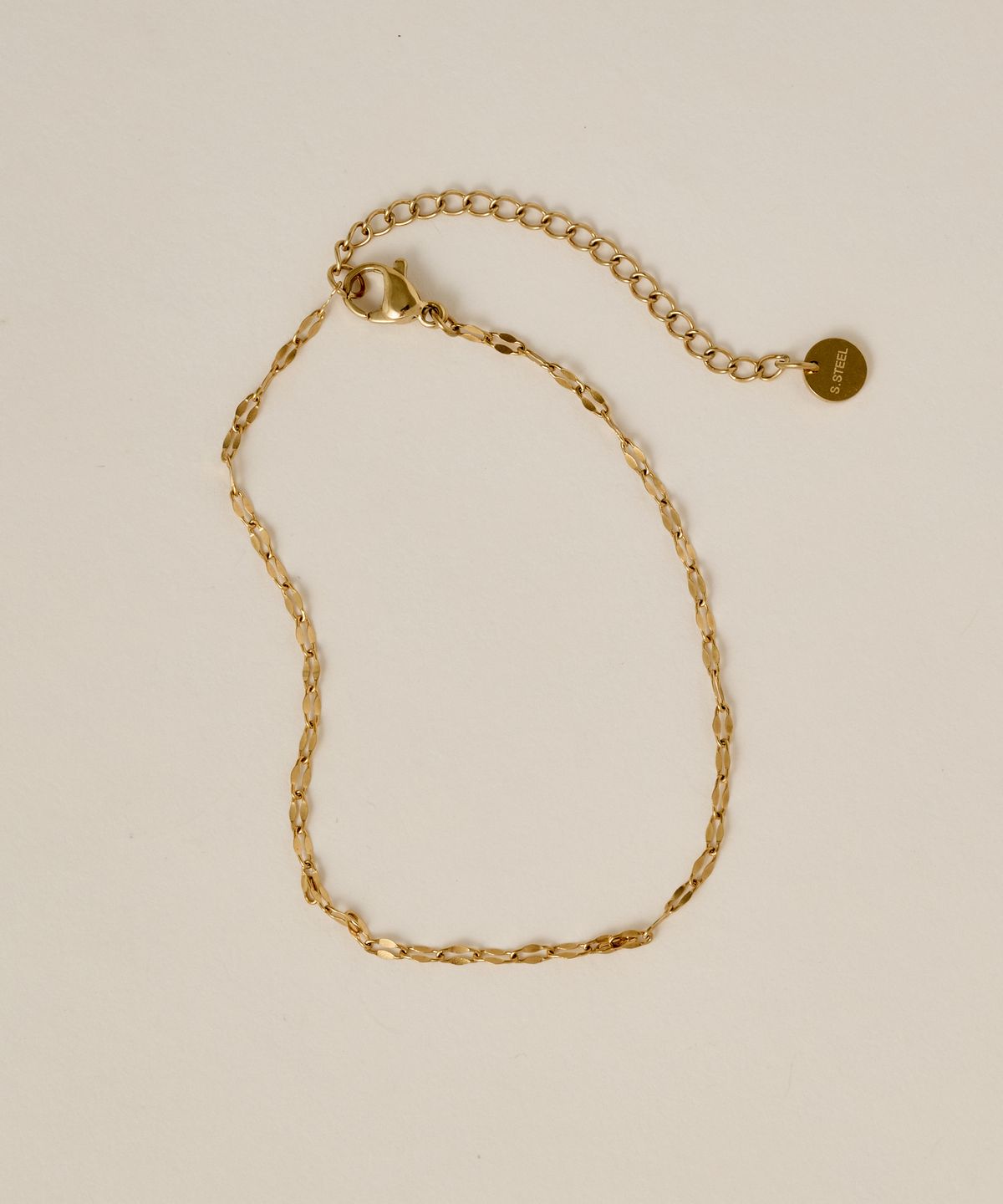 노비스도쿄(NOVICE TOKYO) 페탈 체인 팔찌 Petal Chain Bracelet［Stainless］ / Gold