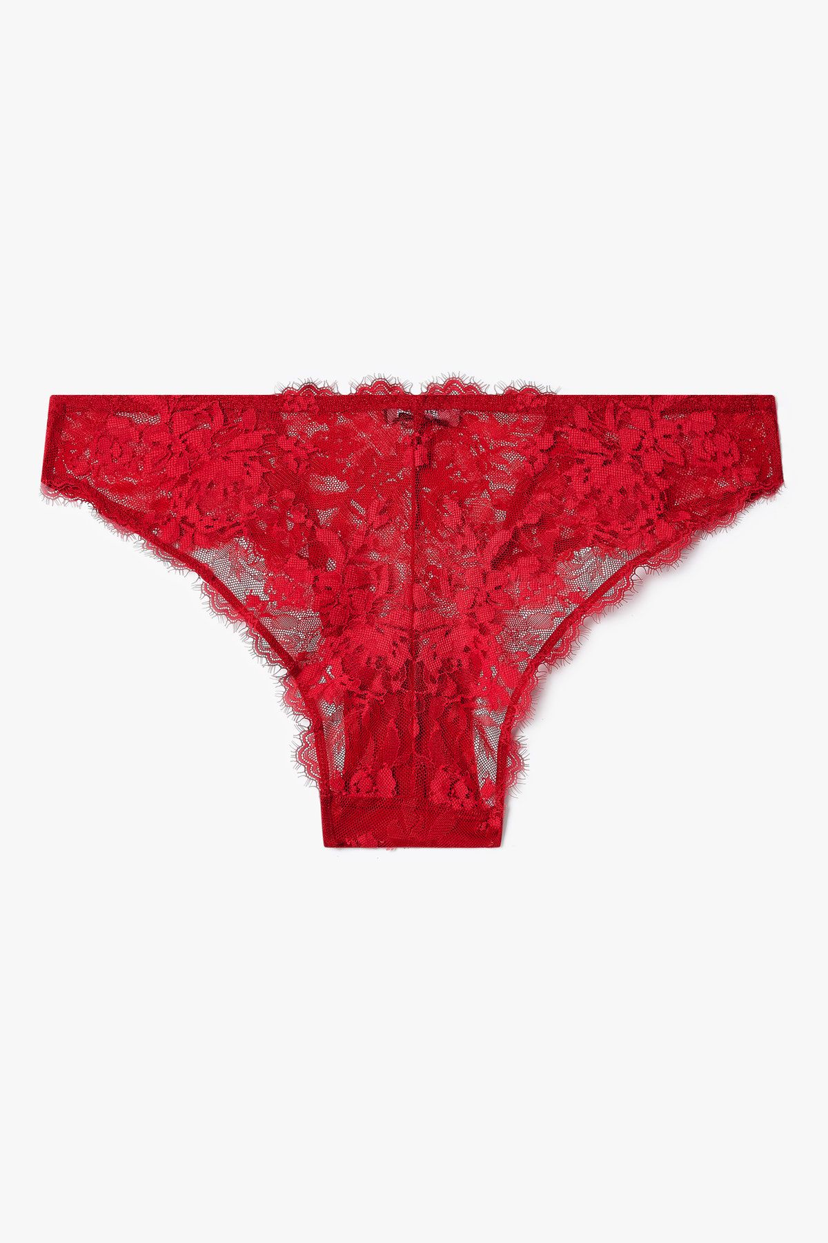 엠포리오 아르마니 언더웨어(EMPORIO ARMANI UNDERWEAR) 여성 플라워 자수 메쉬 브리프_레드 0825311525