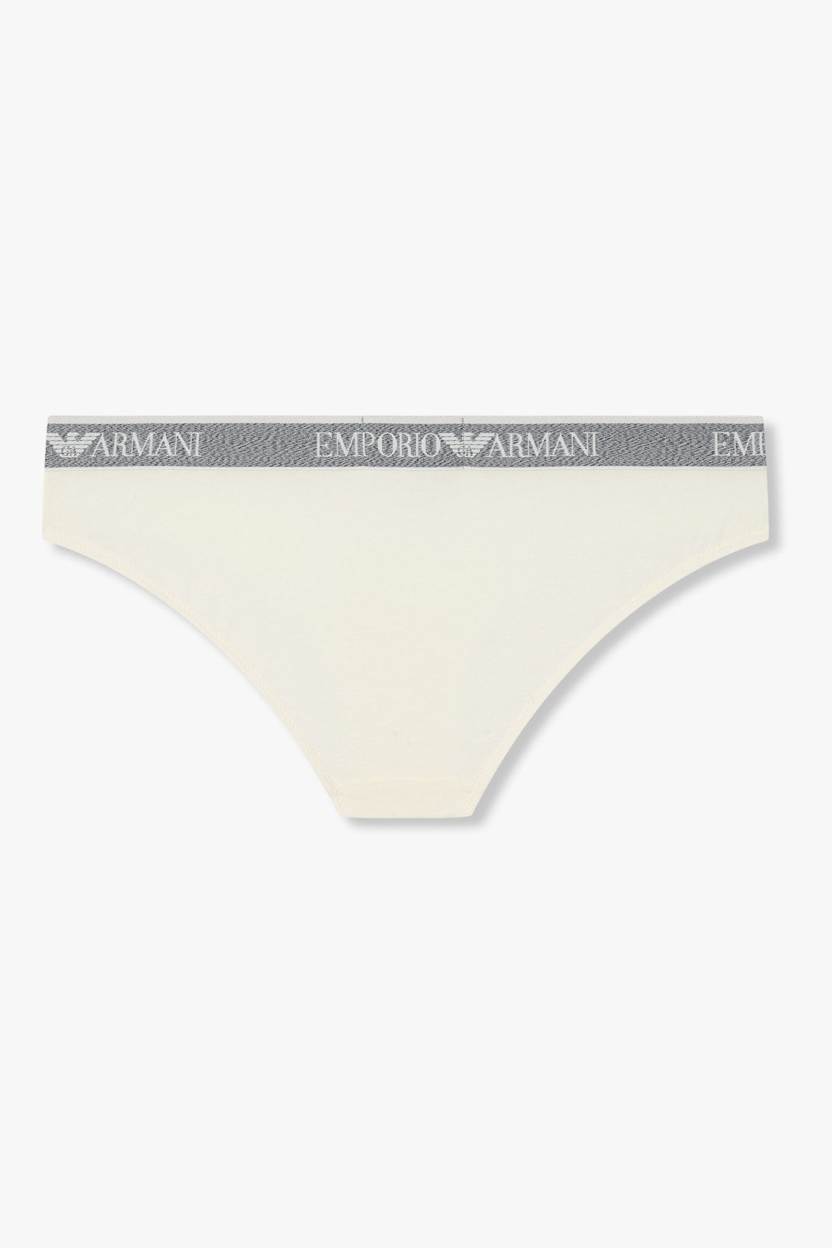 엠포리오 아르마니 언더웨어(EMPORIO ARMANI UNDERWEAR) 여성 리피트 로고 코튼 브리프_아이보리 0825311512