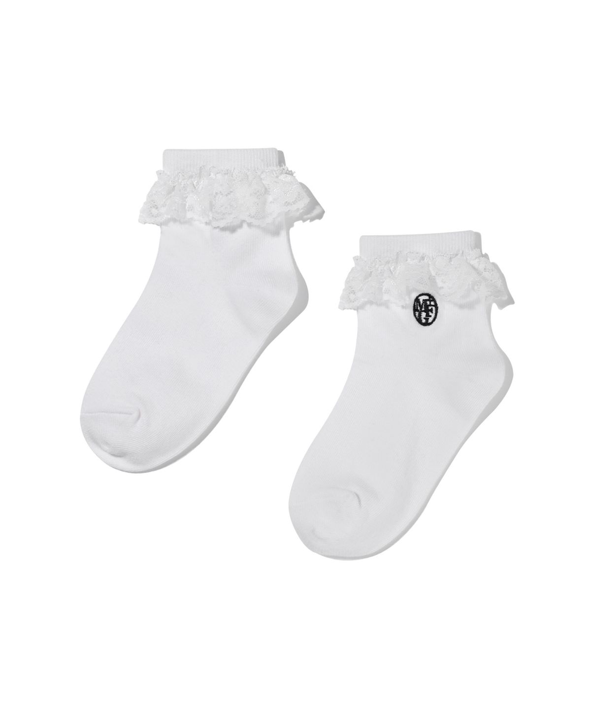 마리떼 키즈(MARITHÉ KIDS) KIDS W CIRCLE LOGO LACE SOCKS white
