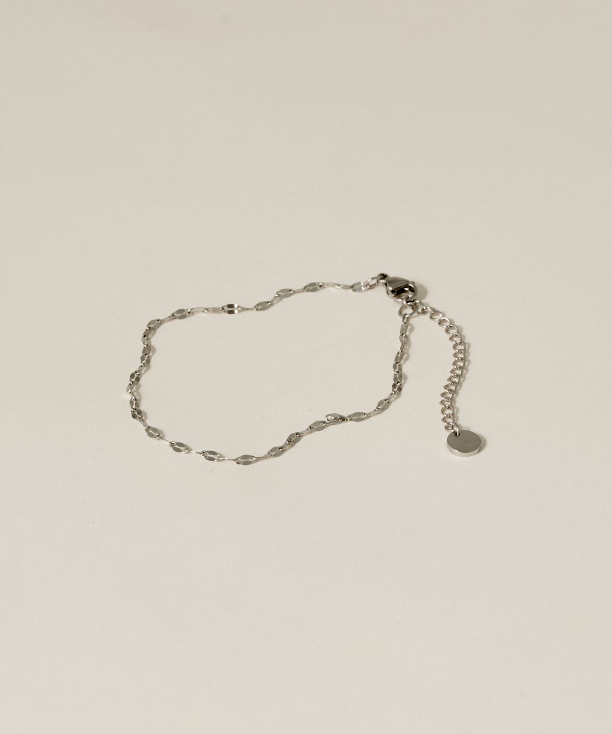 노비스도쿄(NOVICE TOKYO) 페탈 체인 팔찌 Petal Chain Bracelet［Stainless］ / Silver