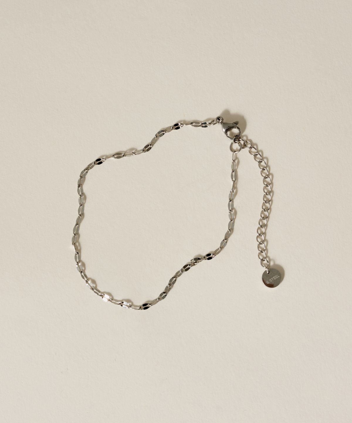 노비스도쿄(NOVICE TOKYO) 페탈 체인 팔찌 Petal Chain Bracelet［Stainless］ / Silver