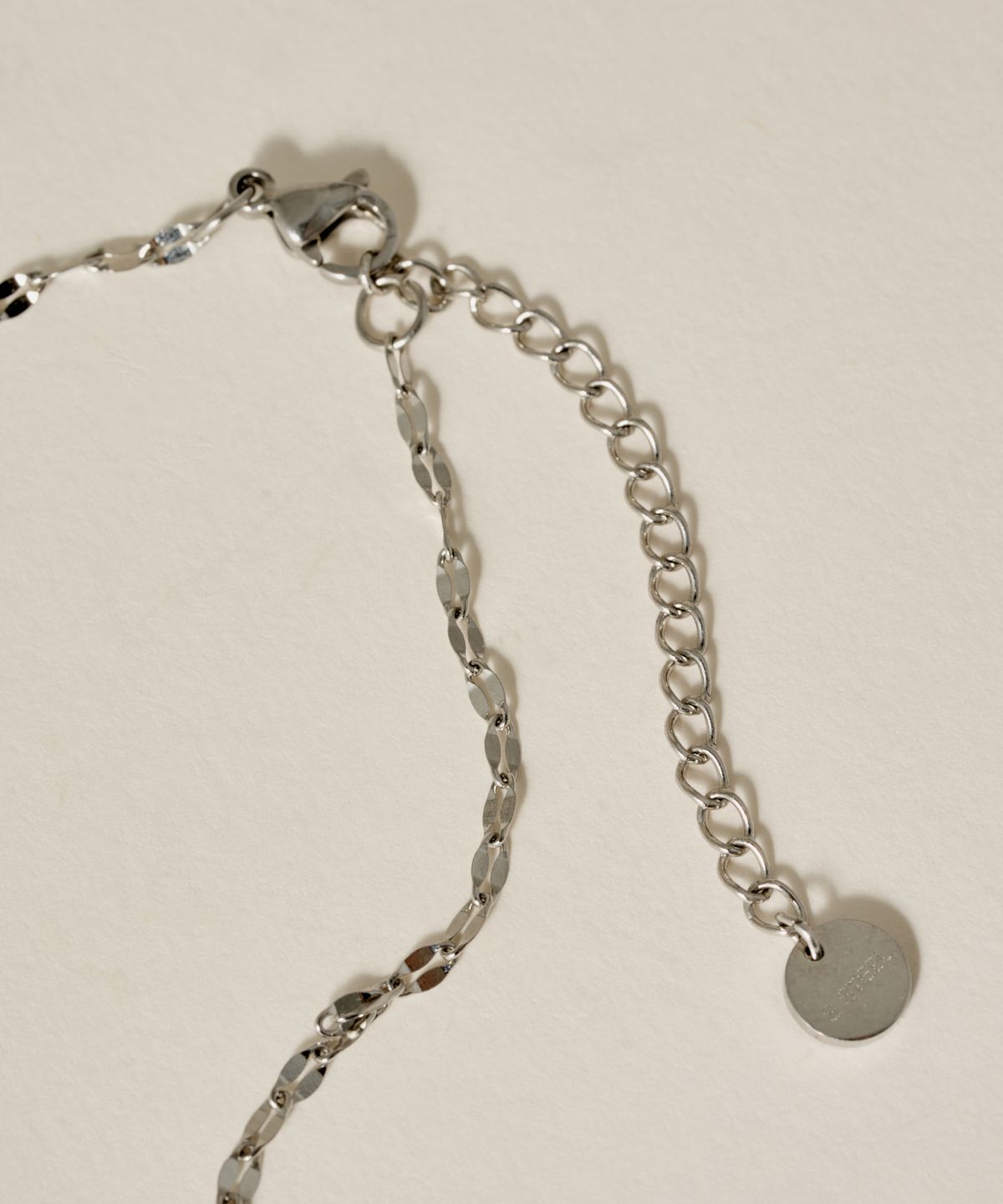 노비스도쿄(NOVICE TOKYO) 페탈 체인 팔찌 Petal Chain Bracelet［Stainless］ / Silver