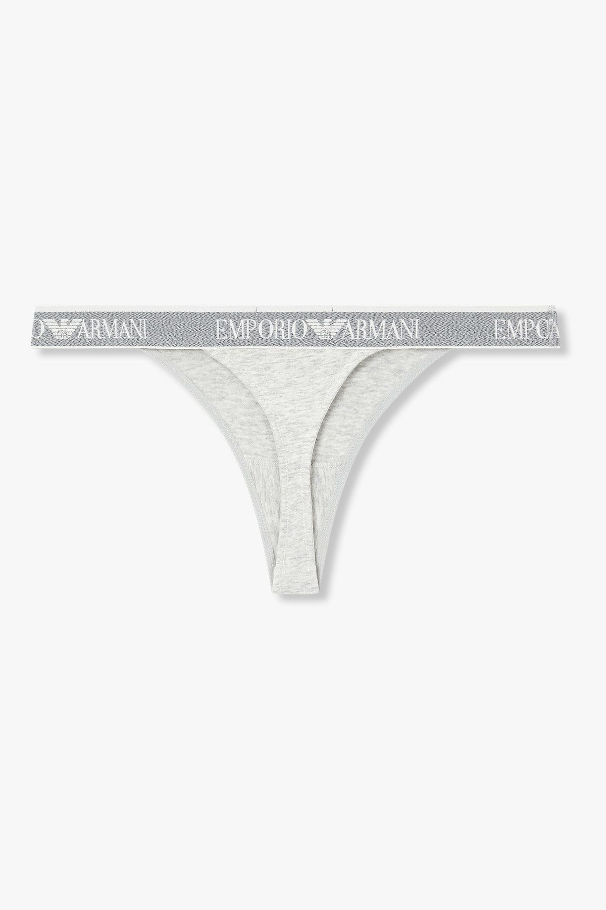 엠포리오 아르마니 언더웨어(EMPORIO ARMANI UNDERWEAR) 여성 리피트 로고 코튼 티팬티_멜란지 그레이 0825310514