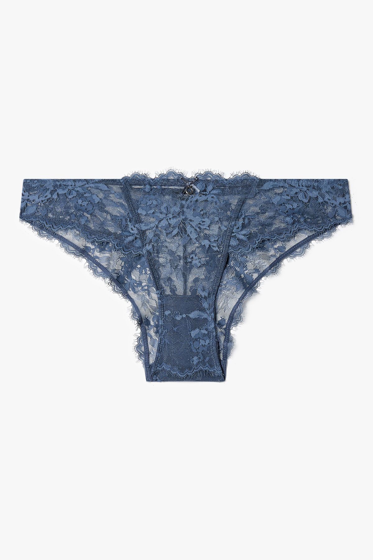 엠포리오 아르마니 언더웨어(EMPORIO ARMANI UNDERWEAR) 여성 플라워 자수 메쉬 브리프_인디고 0825311526
